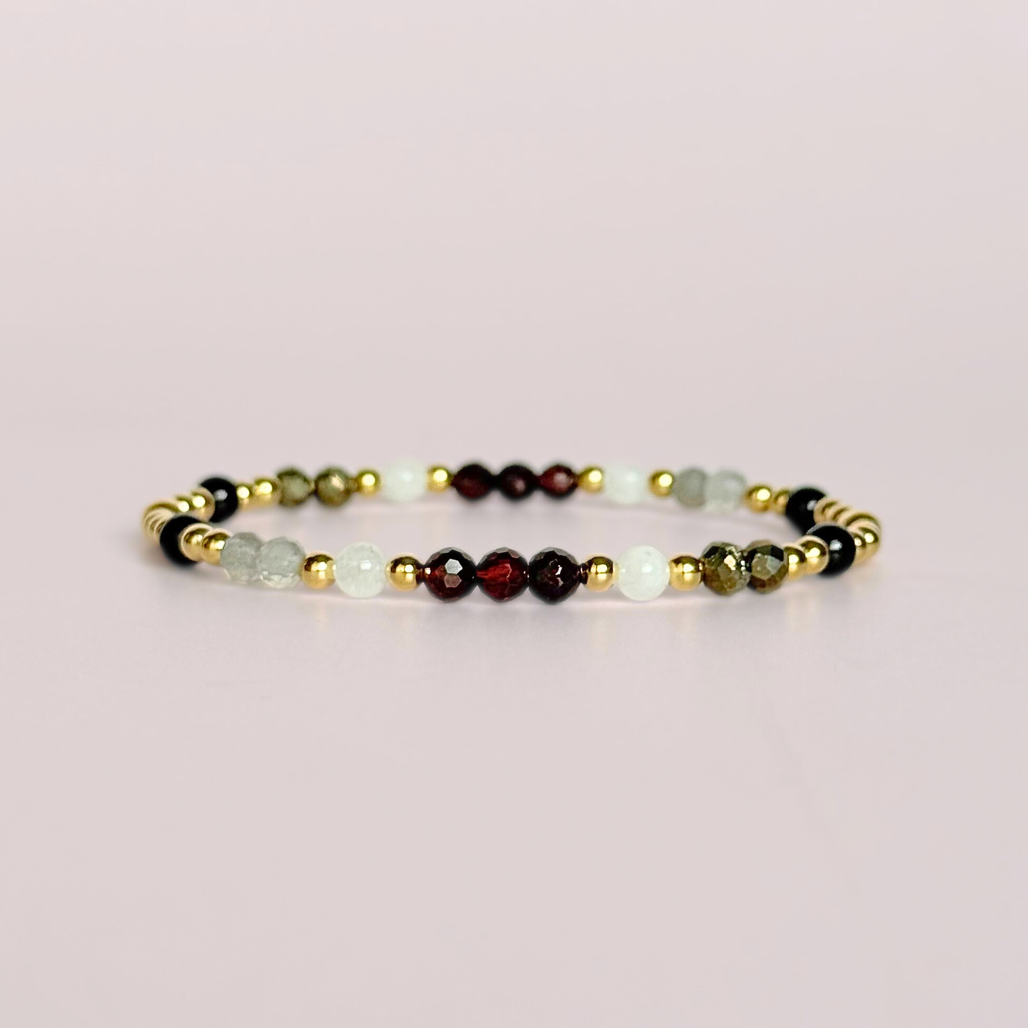 Winter Solstice inspired crystal bracelet