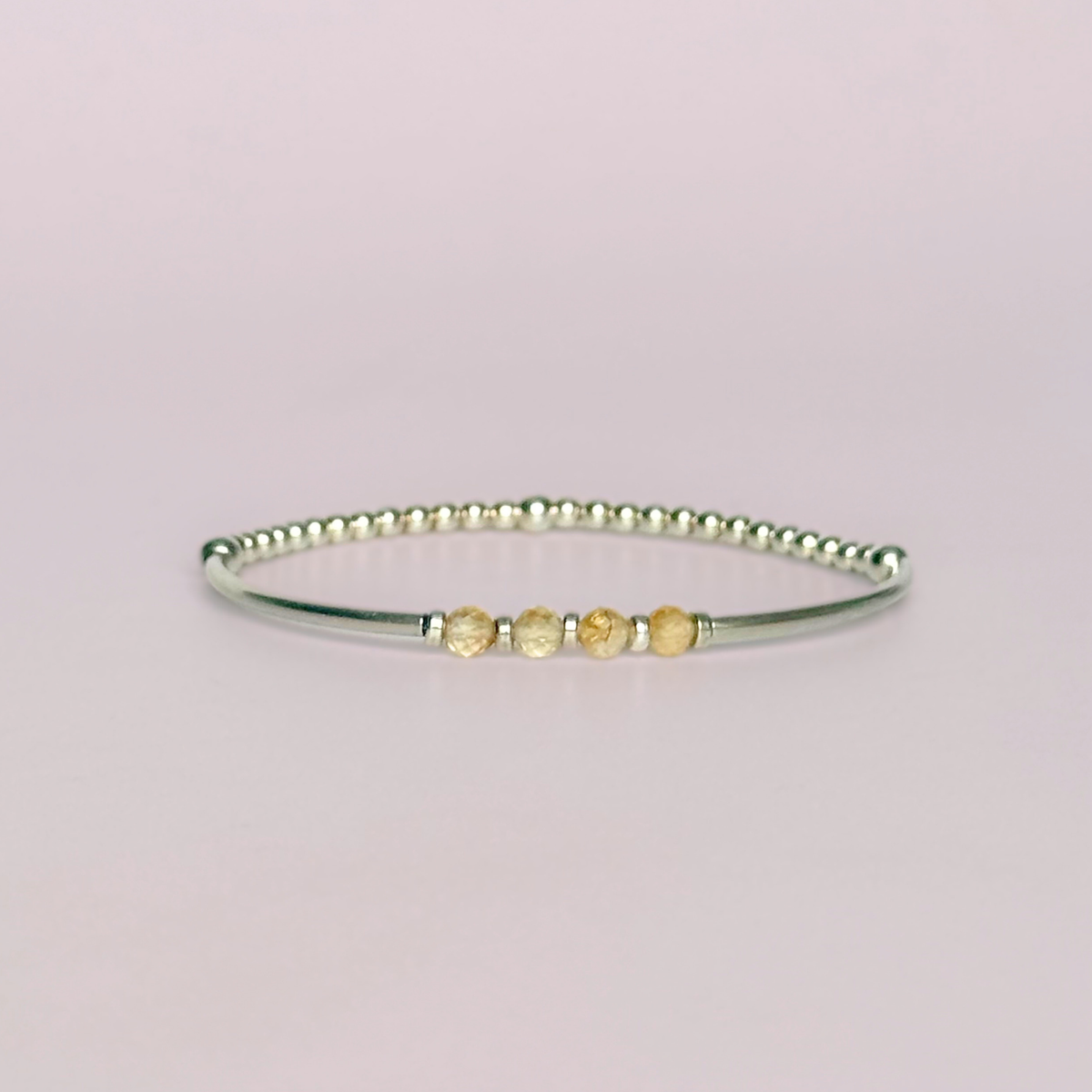 November Birthstone Milestone Birthday Sterling Silver Citrine Bracelet