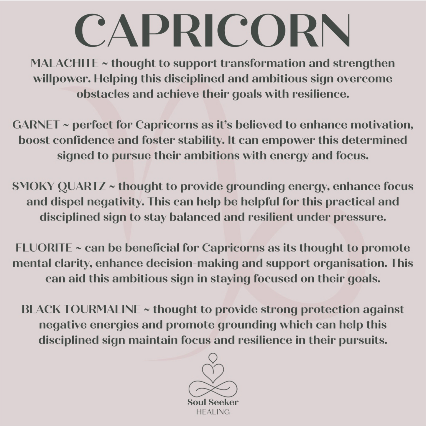 Capricorn crystals