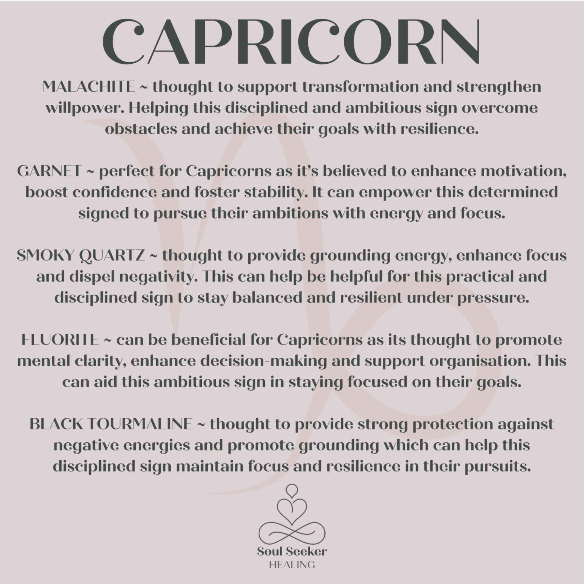 Capricorn crystals
