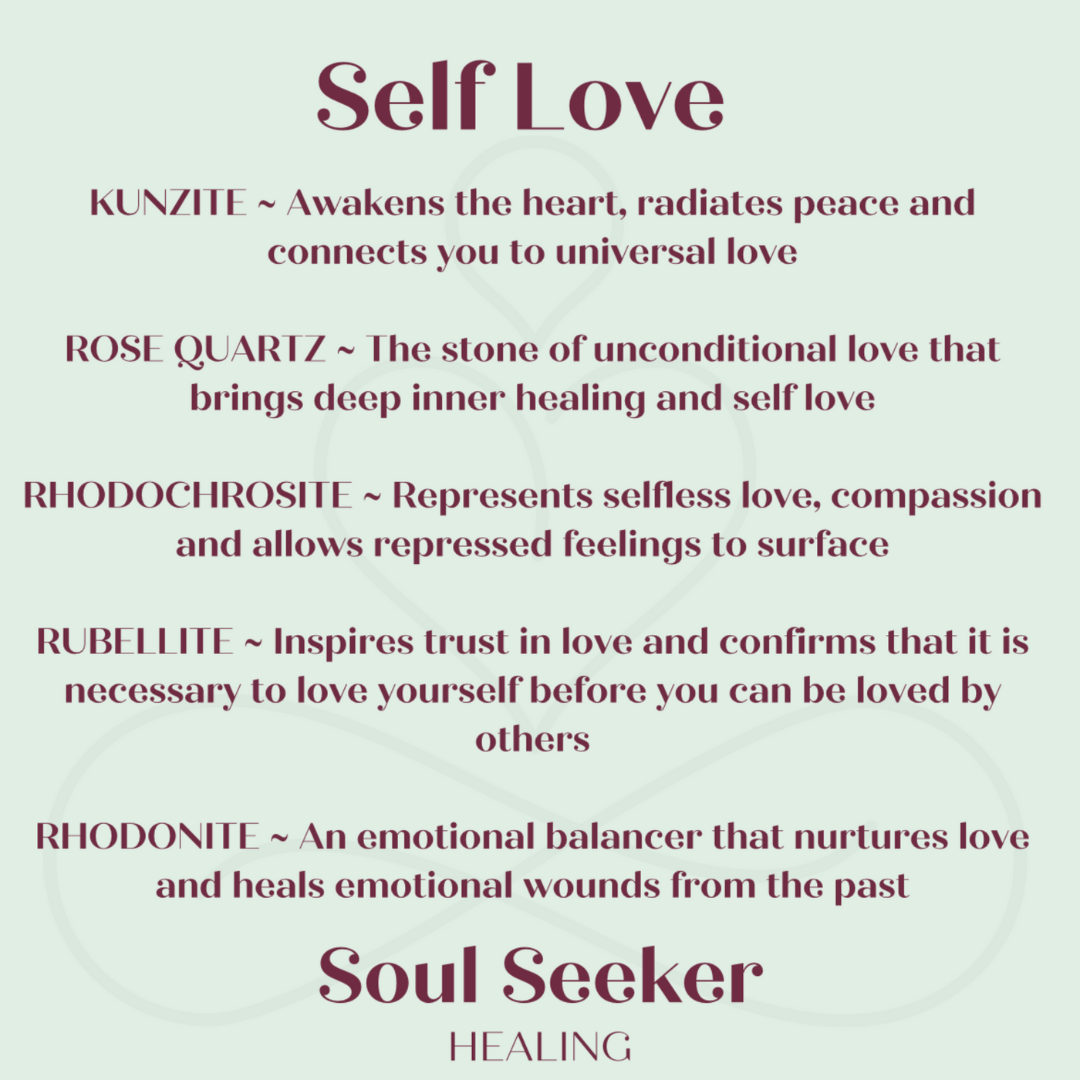 Self love crystals sterling silver necklace