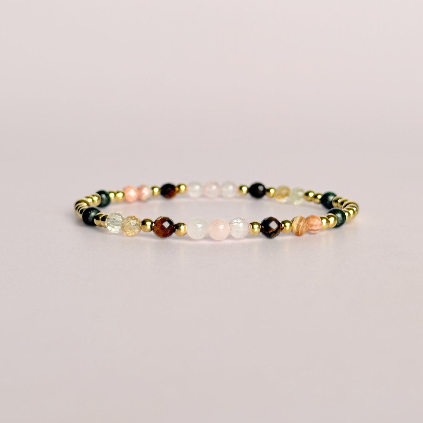 Gold vermeil crystal self confidence bracelet