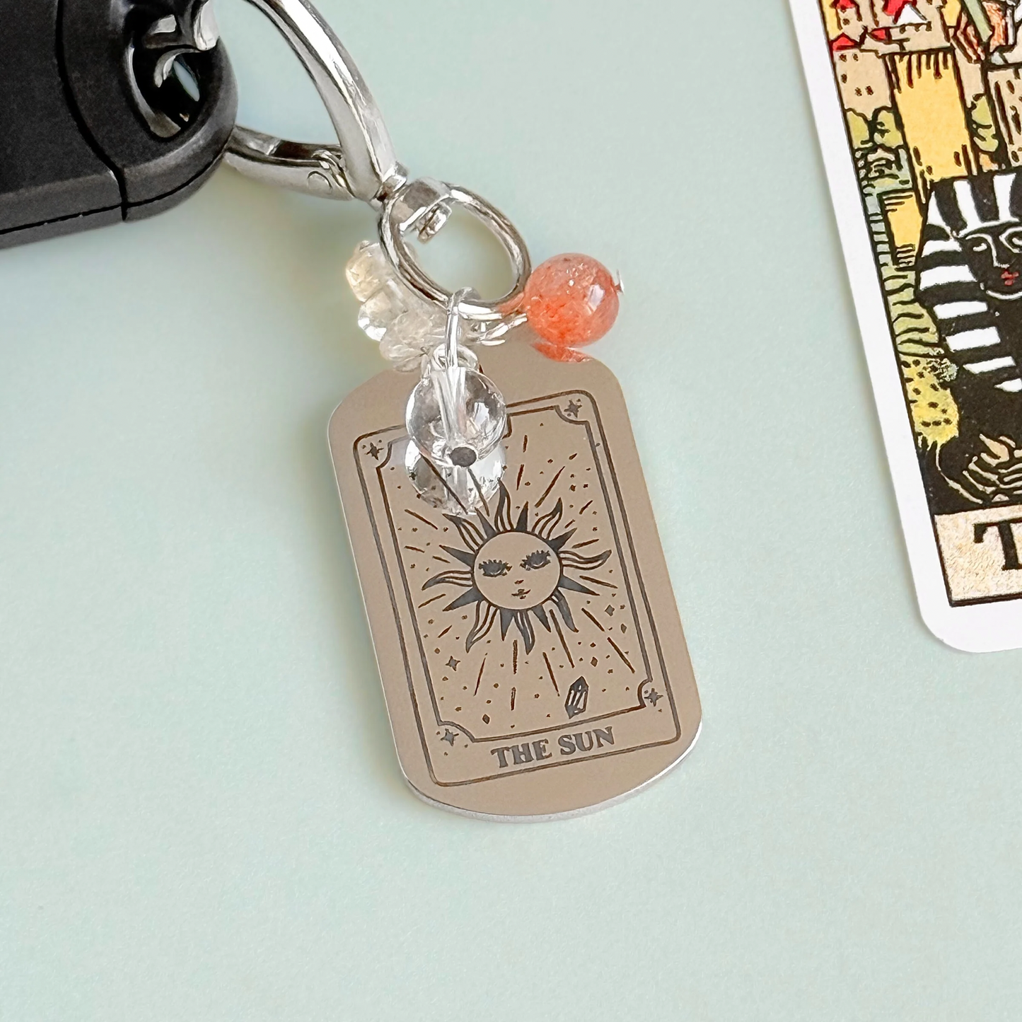 The Sun Tarot Card Keyring
