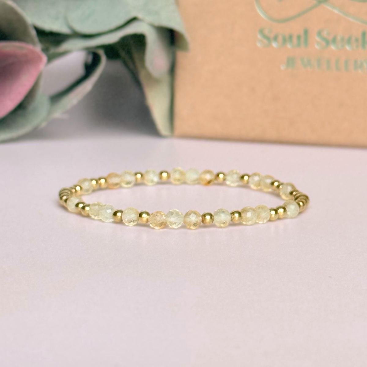 Gold Vermeil Citrine November Birthstone Bracelet