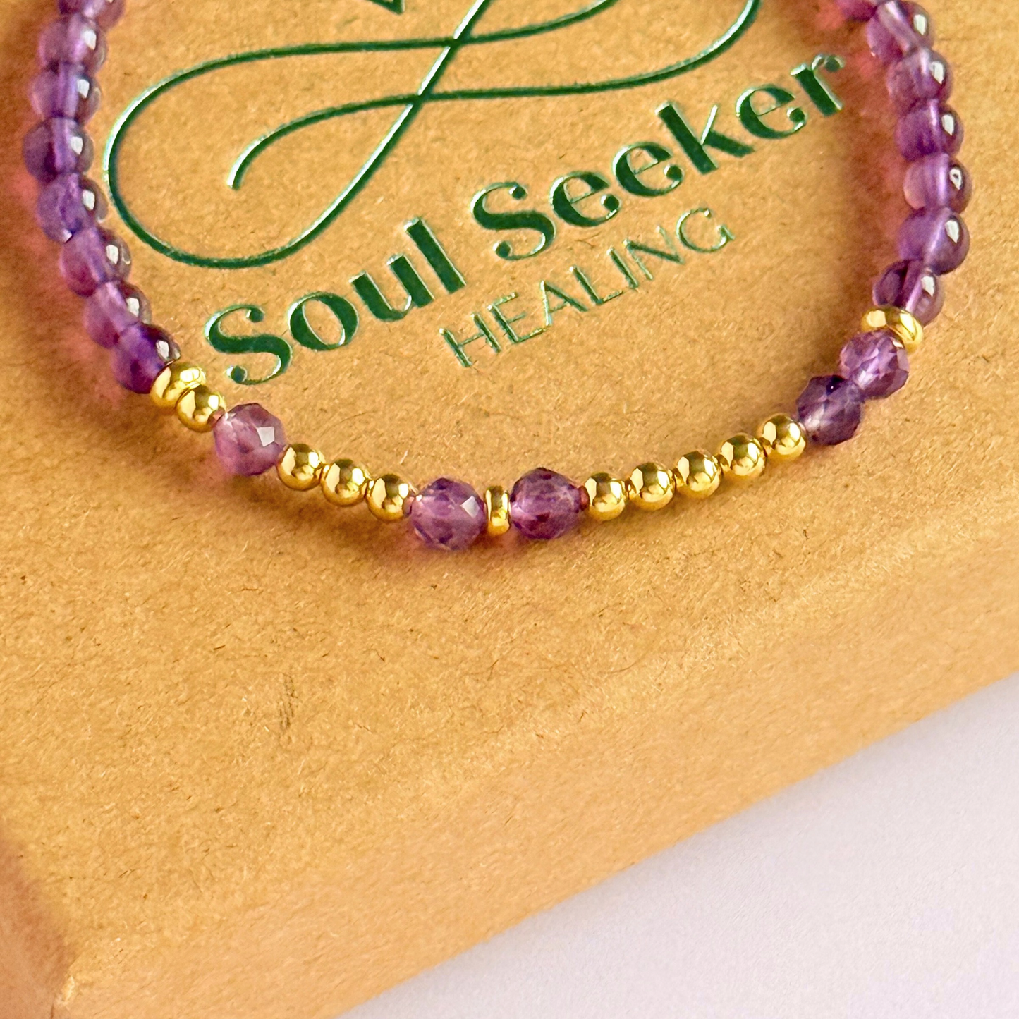 ‘Let them’’ amethyst crystal morse code bracelet
