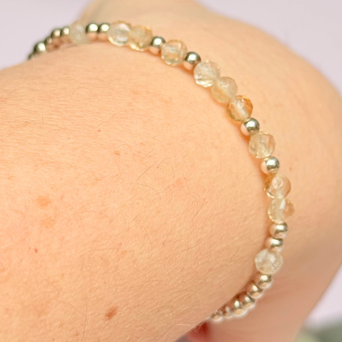 Sterling Silver Citrine November Birthstone Bracelet
