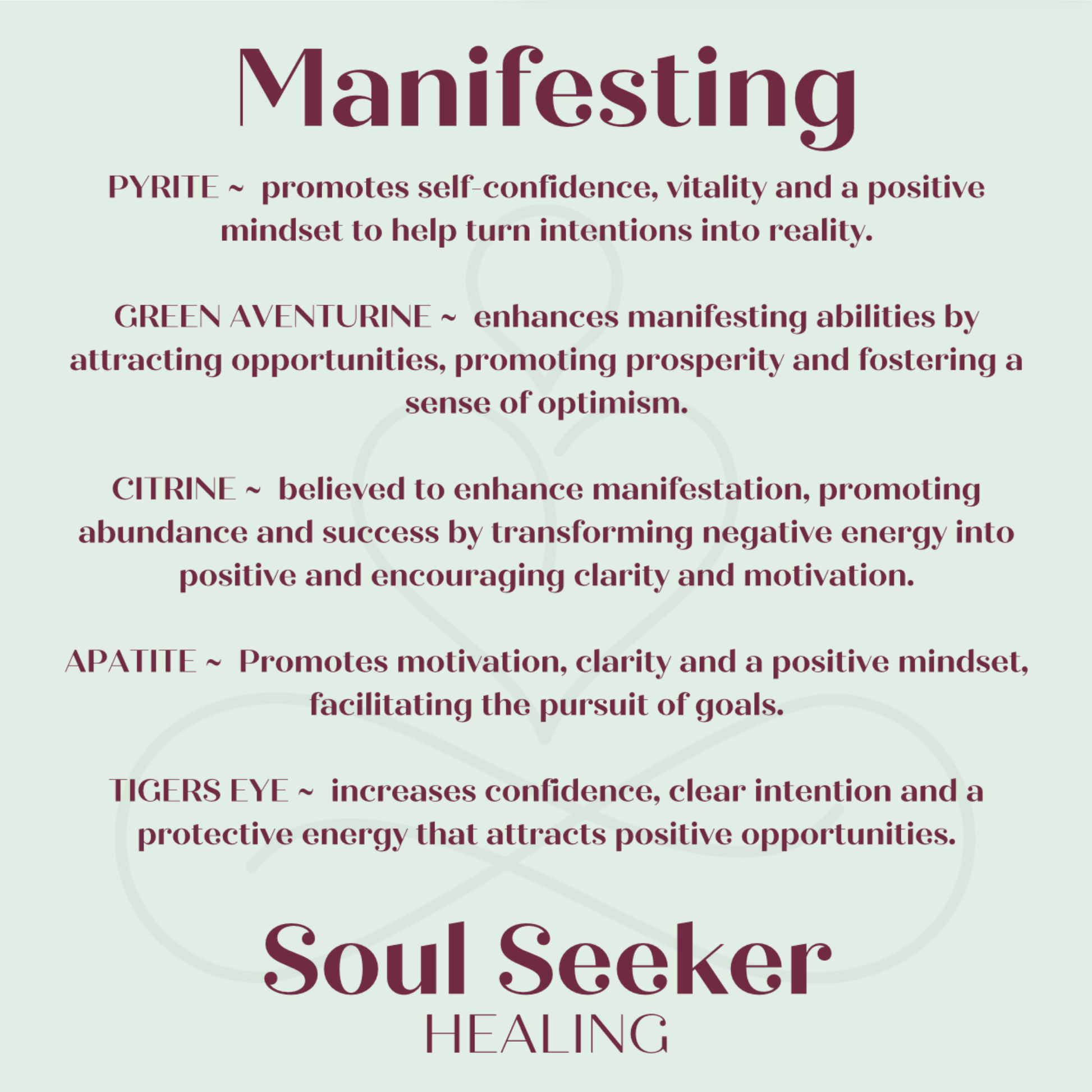 five crystals for manifesting