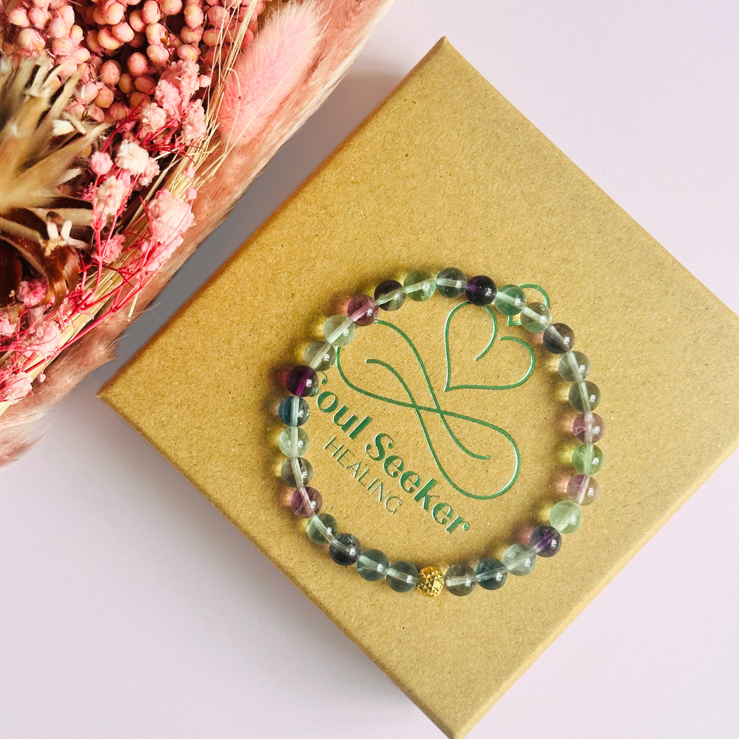 Fluorite bracelet with focal bead