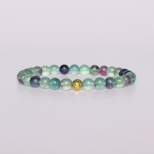 Fluorite bracelet with focal bead