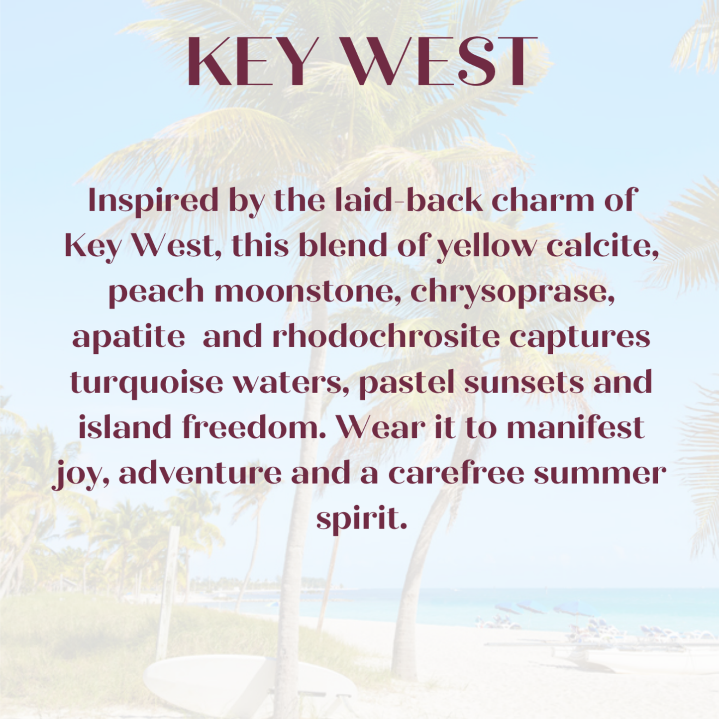 'Key West' gold summer themed crystal bracelet