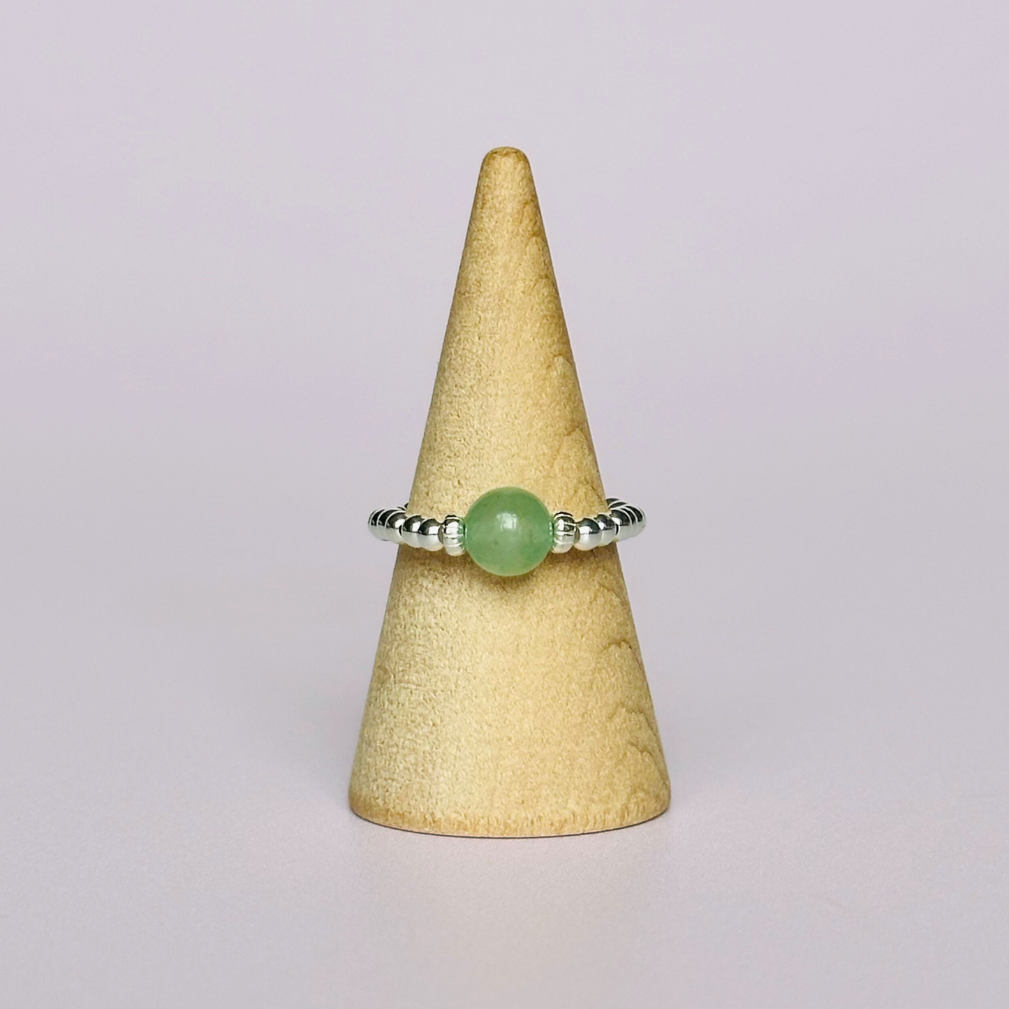 Green aventurine ring, green aventurine silver ring, green aventurine ring silver, sterling silver green aventurine ring, august birthstone ring,, crystal healing ring, stretch ring, elastic ring