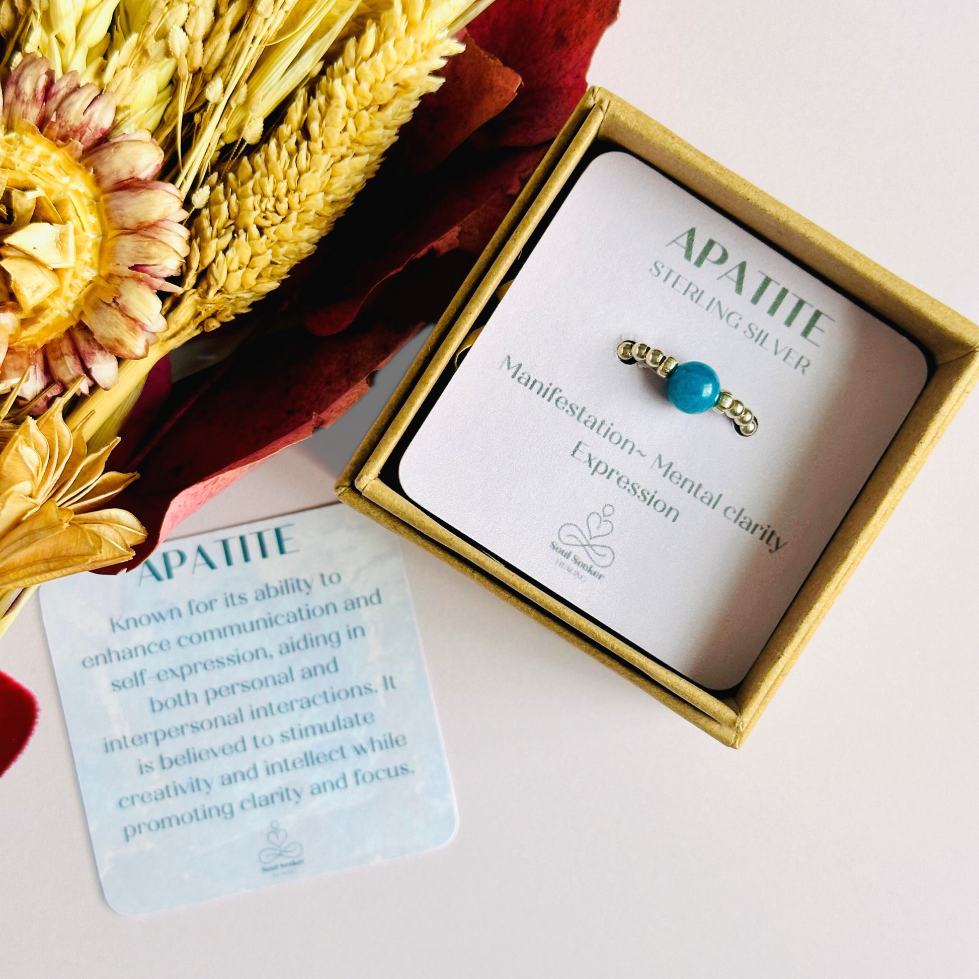 apatite ring, apatite silver ring, apatite ring silver, sterling silver apatite ring, crystal healing ring, stretch ring, elastic ring