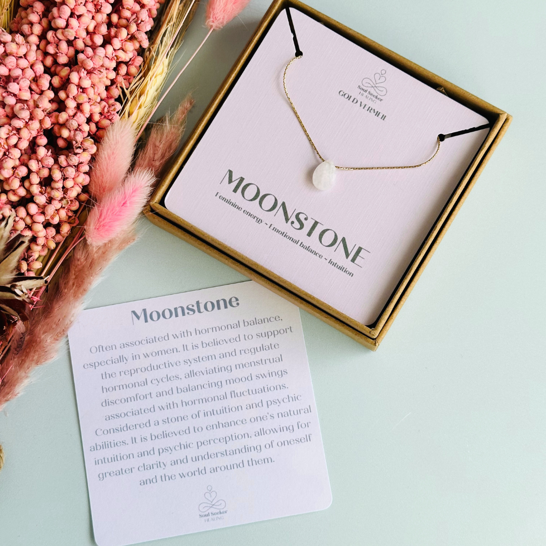 Dainty moonstone teardrop necklace featuring a 12x8mm faceted moonstone teardrop bead on a fine gold vermeil cardano beading chain.