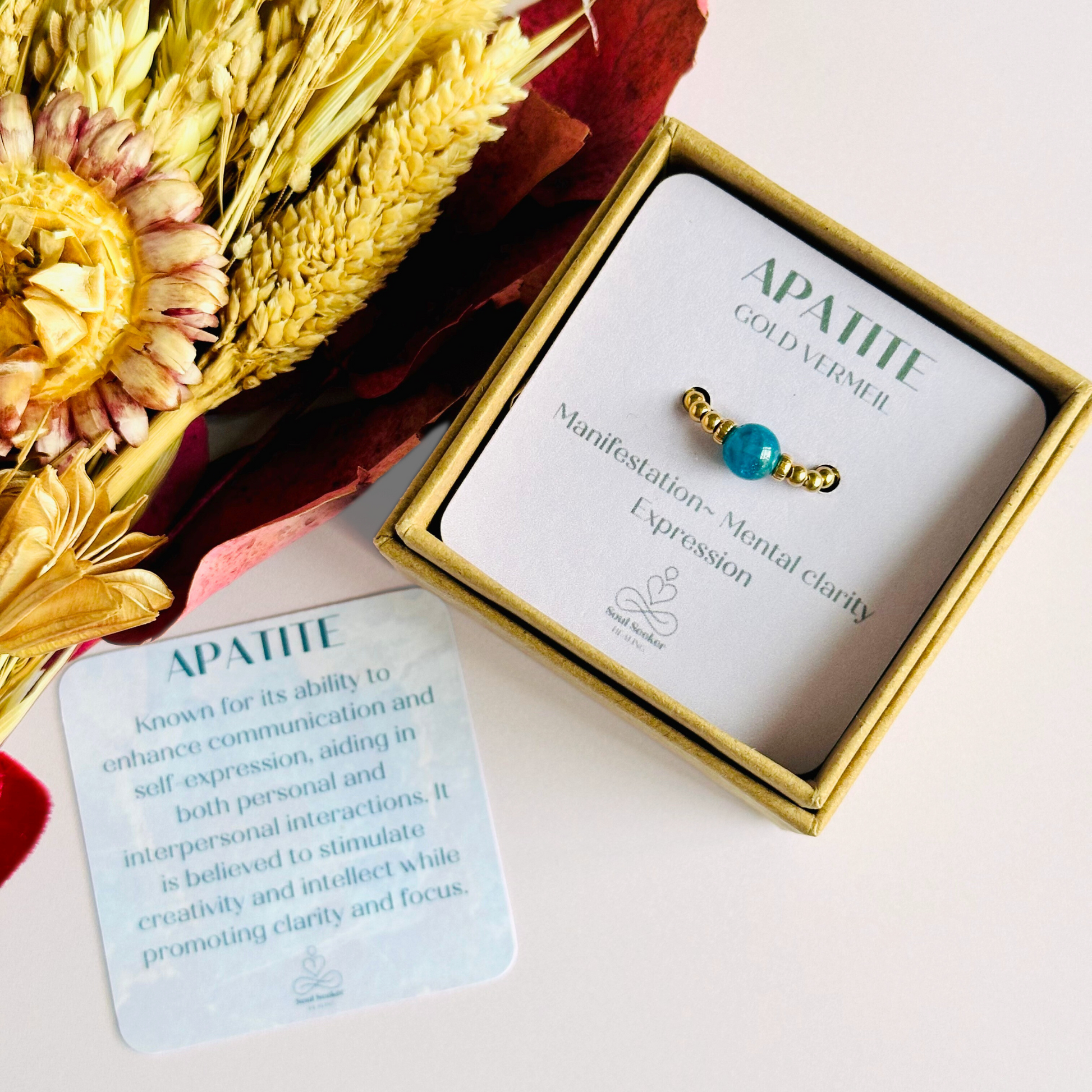 apatite ring, apatite gold ring, apatite ring gold, gold vermeil apatite ring, crystal healing ring, stretch ring, elastic ring