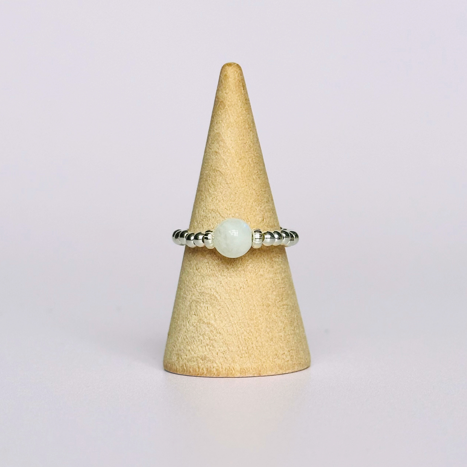 Moonstone ring, stretchy crystal ring, moonstone ring silver, silver moonstone ring, june birthstone, june birthstone ring, june birthstone jewelllery