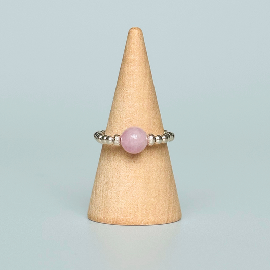 Kunzite sterling silver ring