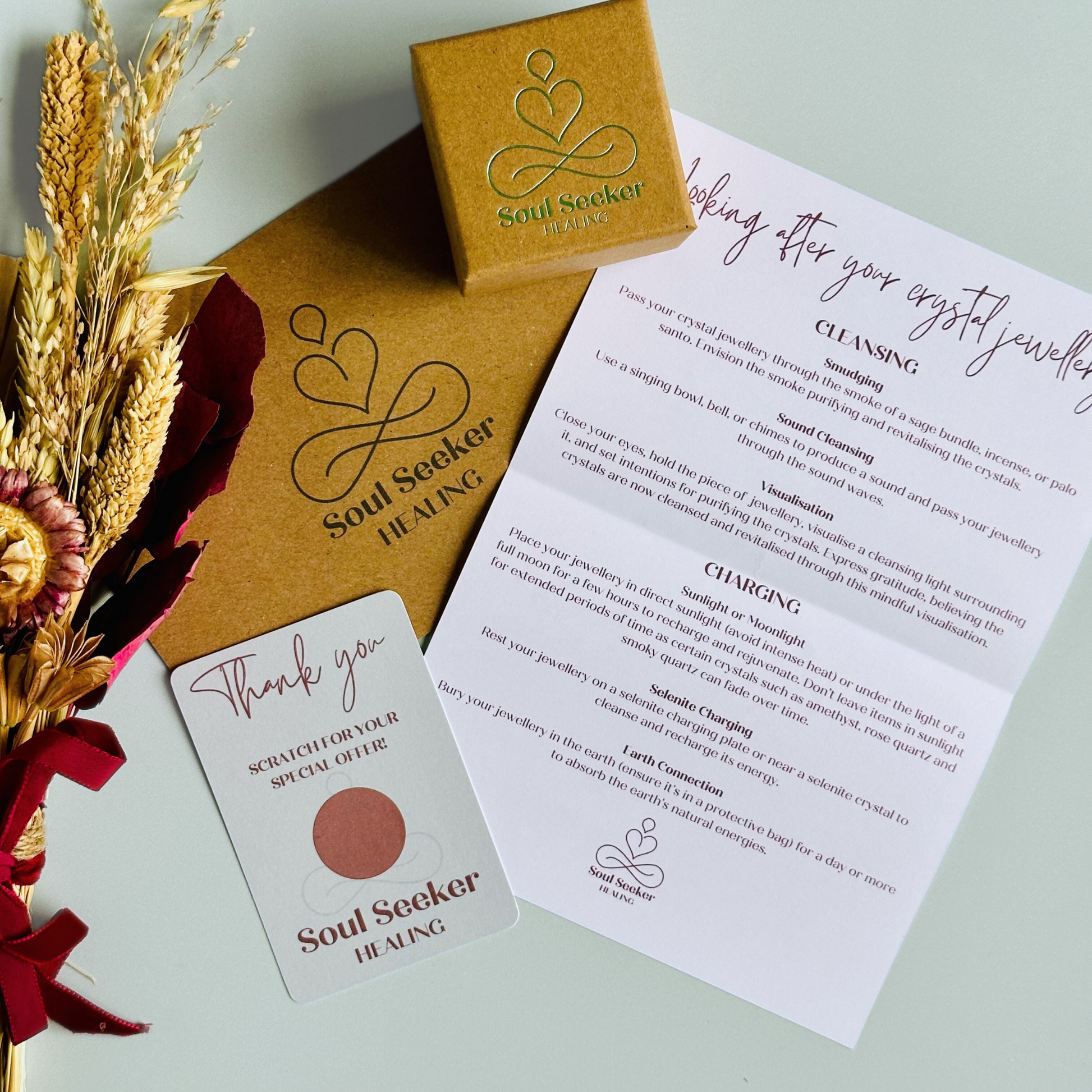Crystal healing jewellery, ethically mined crystals, eco friendly packaging