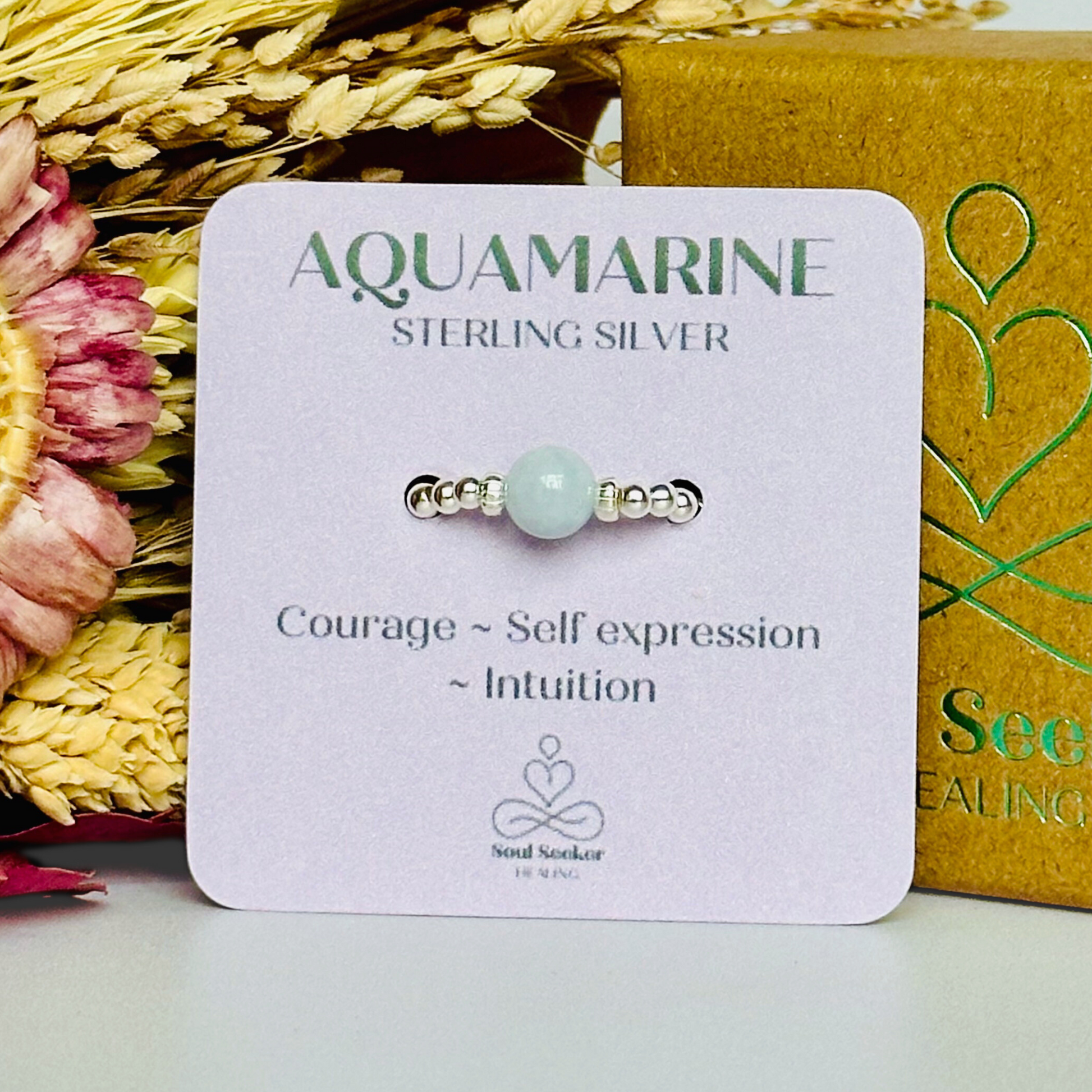 Sterling silver aquamarine ring, aquamarine ring, aquamarine ring silver, march birthstone, march birthstone ring
