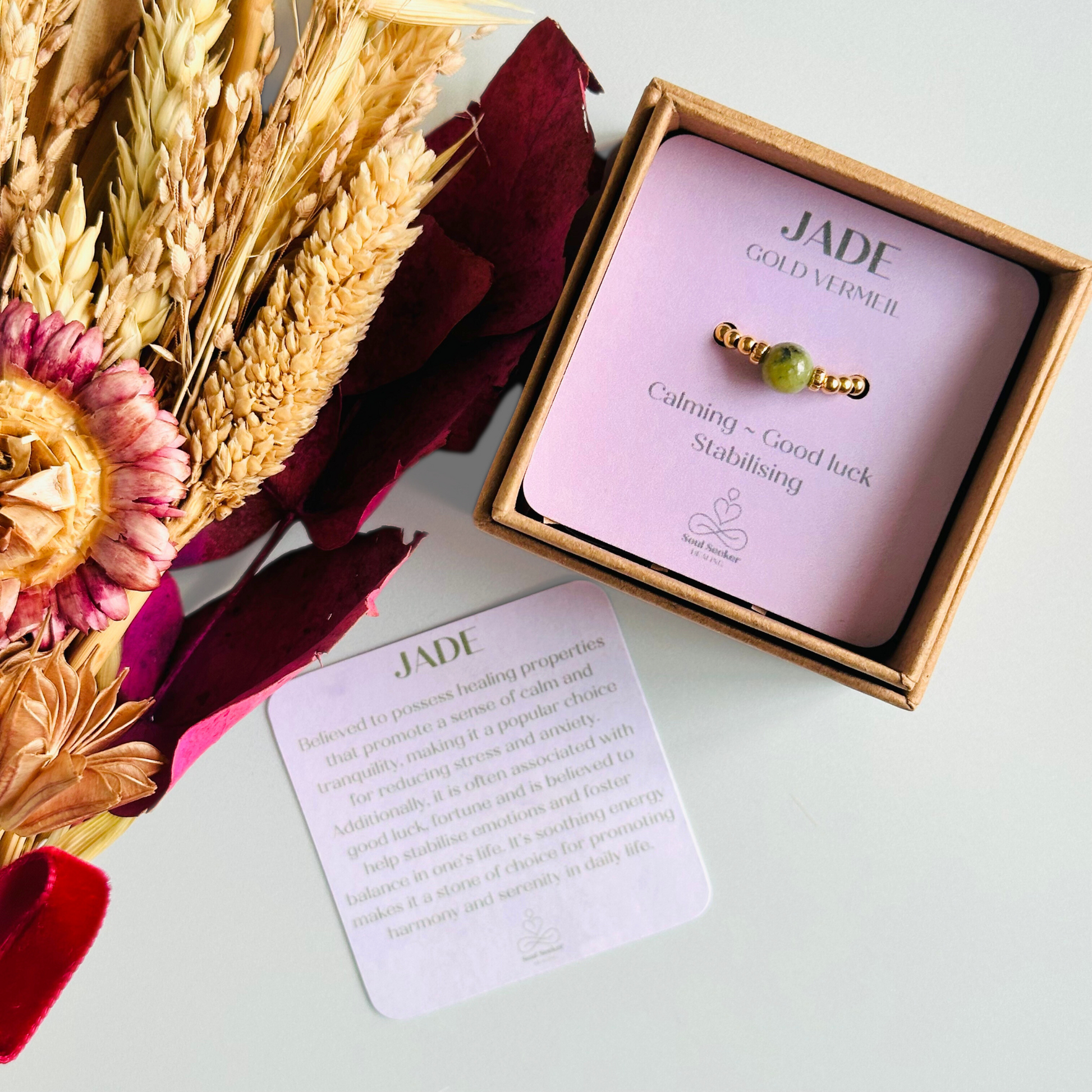 Jade ring, jade gold ring, gold jade ring, gold vermeil jade ring, natural jade ring, crystal healing ring, stretch ring, elastic ring