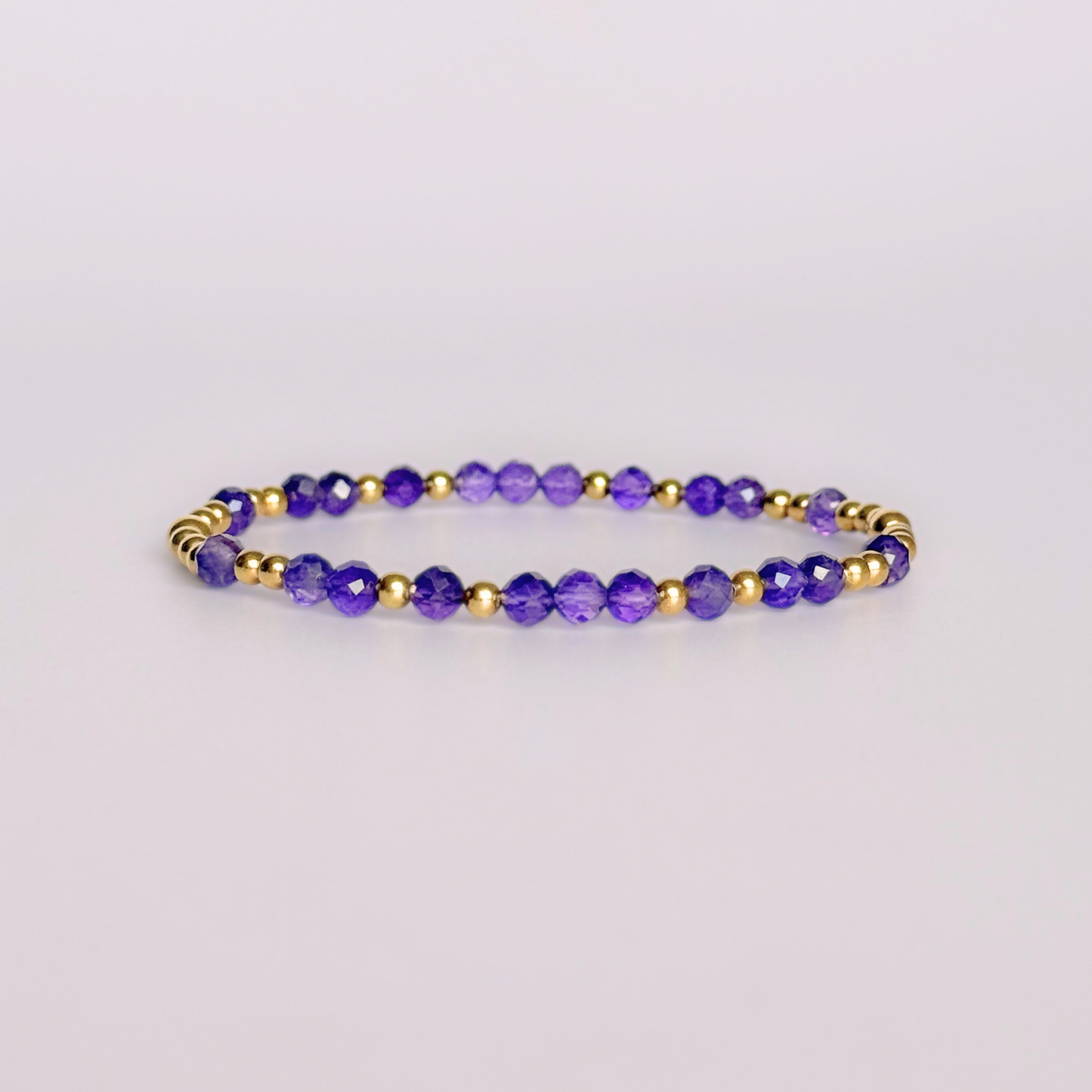 Gold Vermeil Amethyst February Birthstone Bracelet
