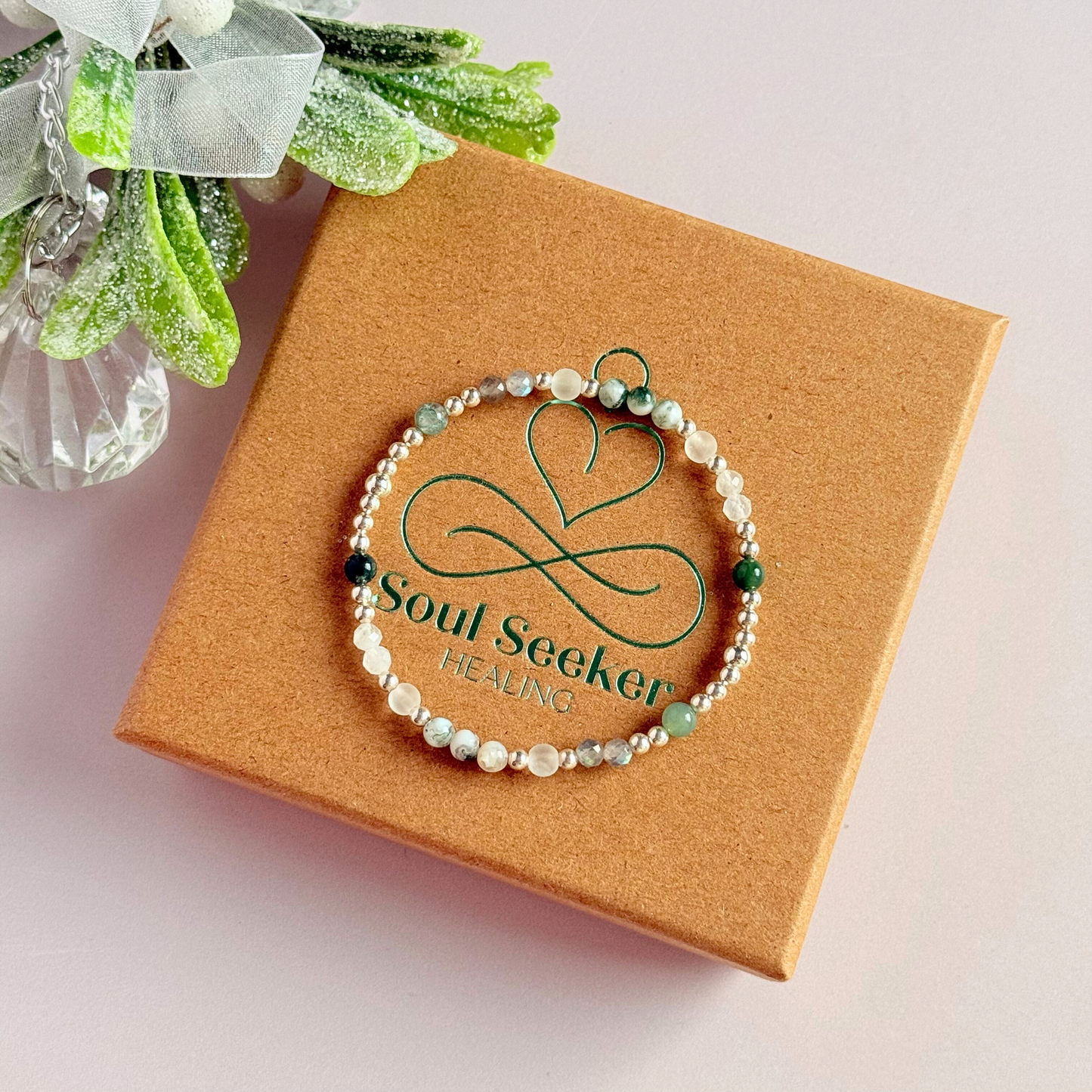 Under The Mistletoe festive crystal bracelet