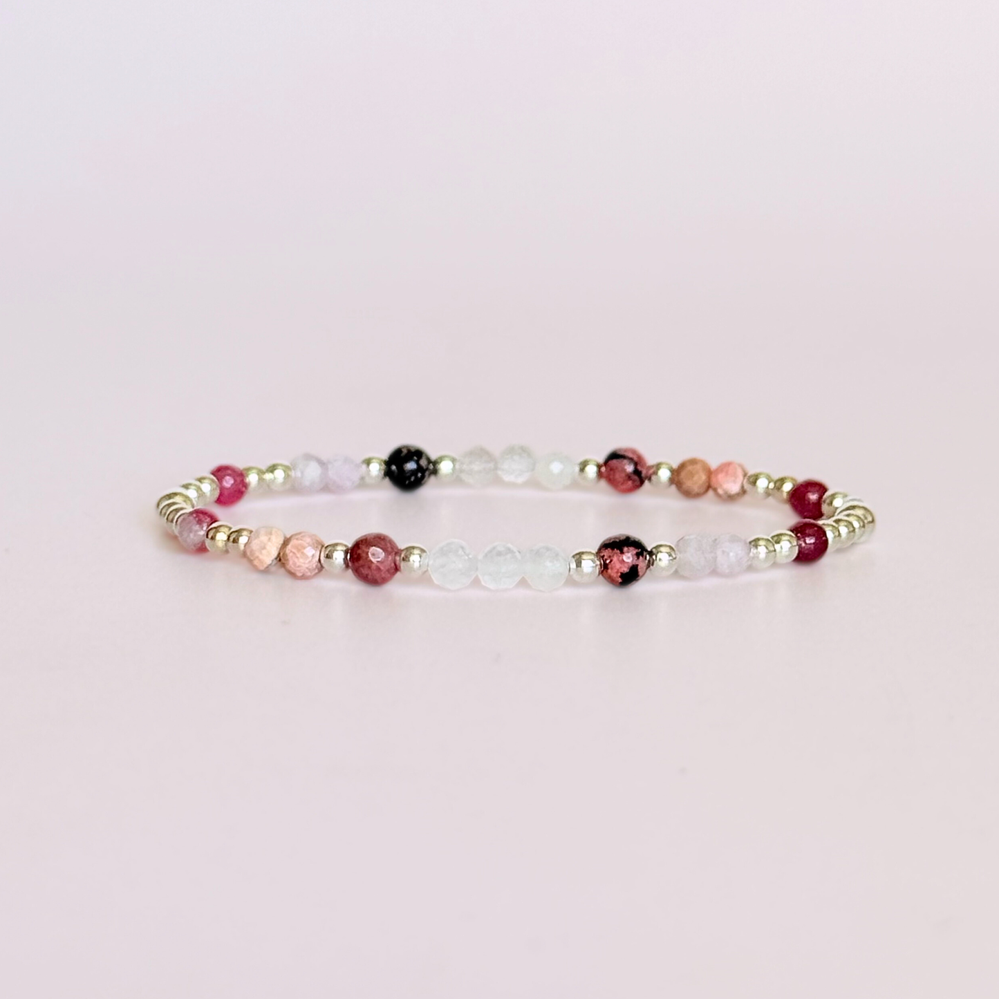 Sterling silver crystal self love bracelet