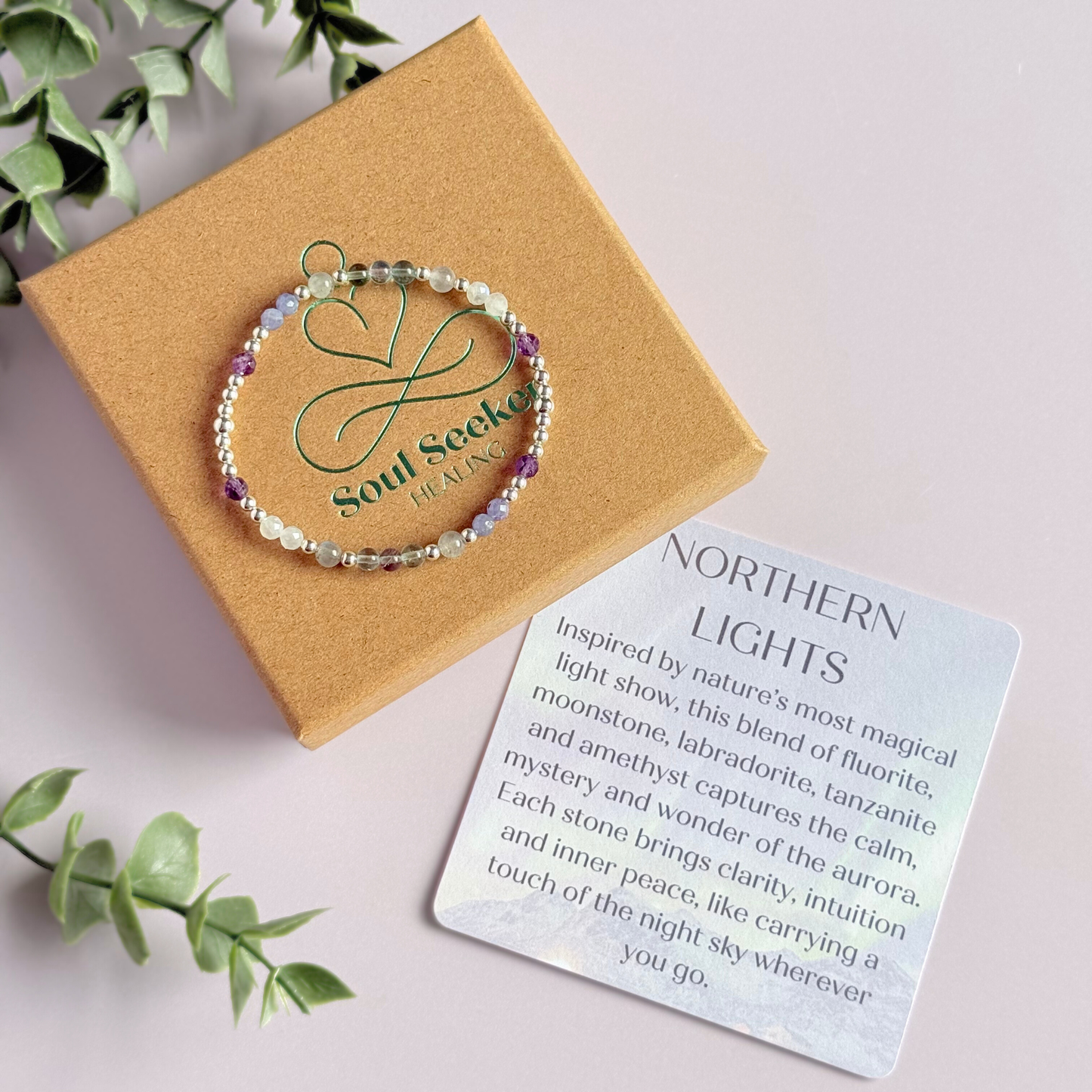 Northern Lights aurora borealis inspired crystal bracelet