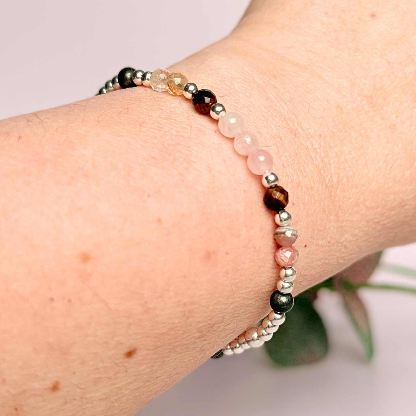 Sterling Silver crystal self confidence bracelet