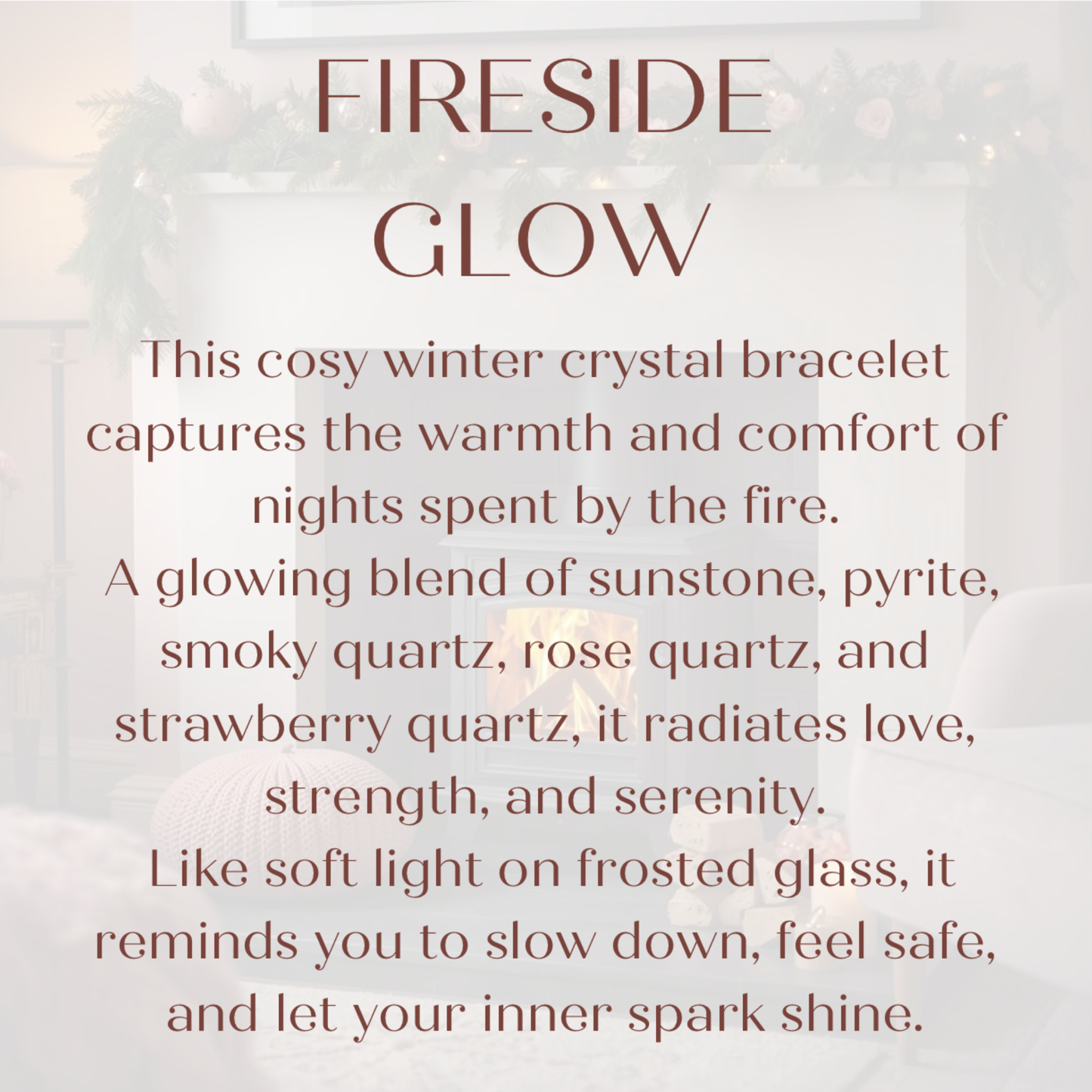 Fireside Glow inspired Winter crystal bracelet