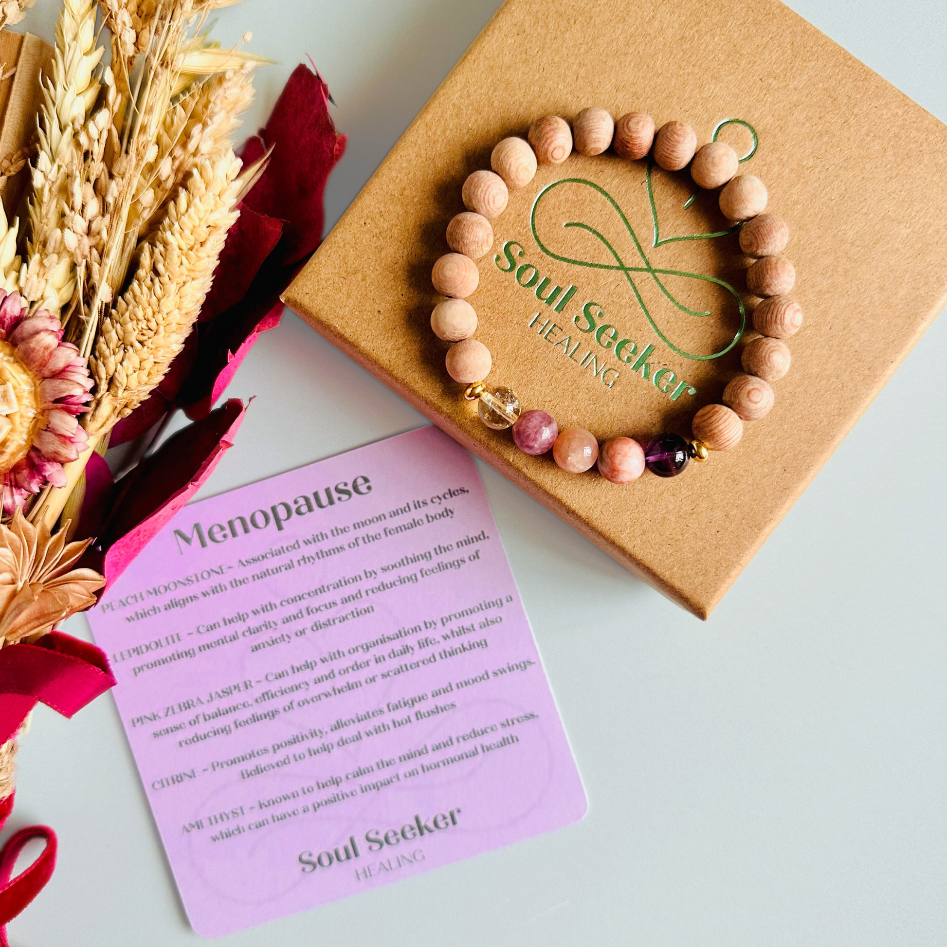 Menopause bracelet, bracelet for menopause, essential oil bracelet, diffuser bracelet, crystals for menopause, menopause gift, bracelet for essential oils, menopause gift