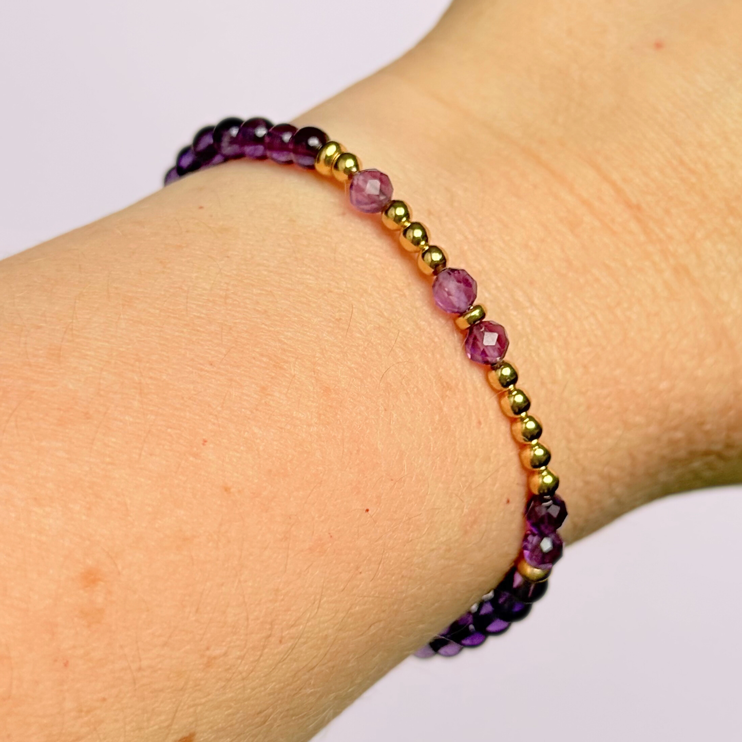 ‘Let them’’ amethyst crystal morse code bracelet