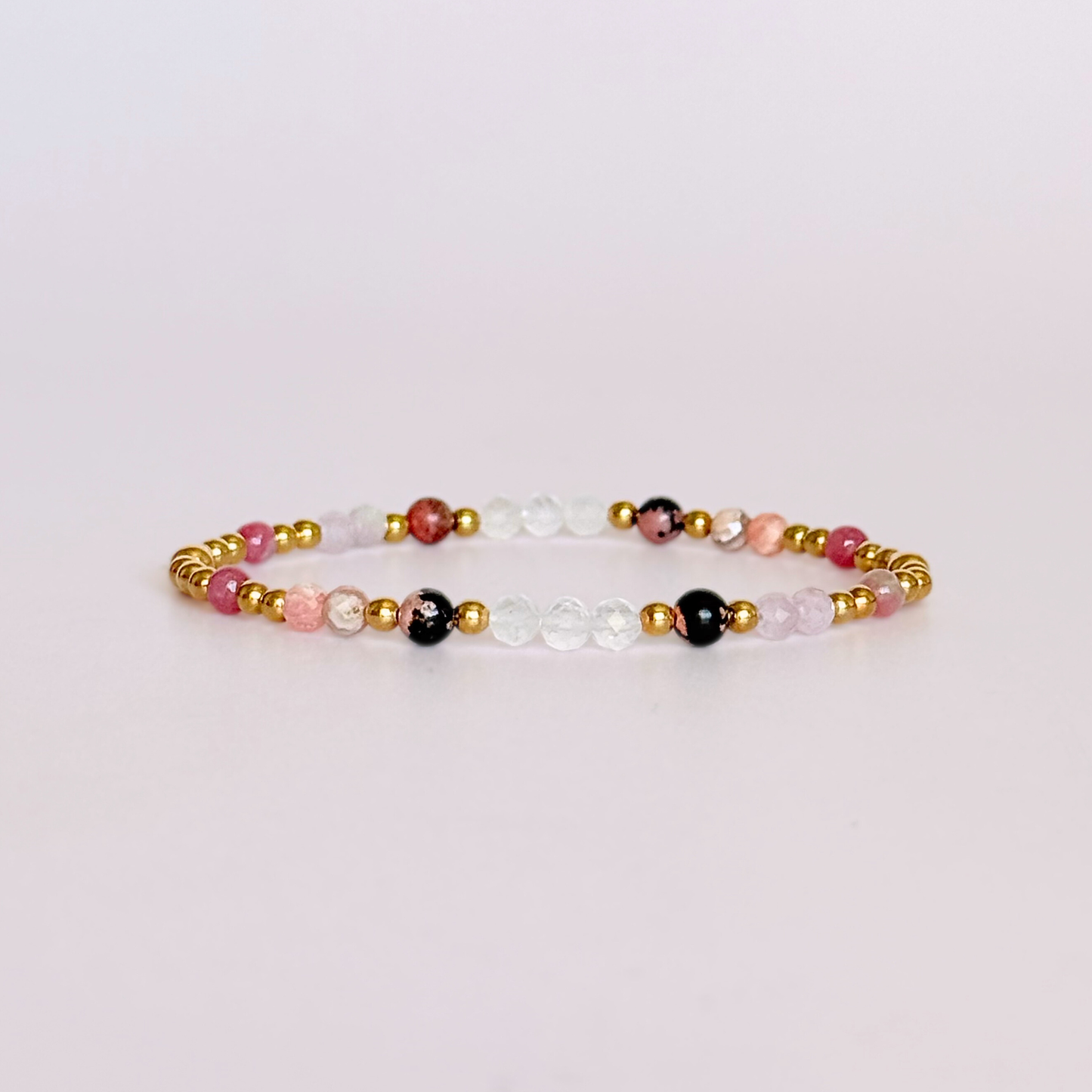 Gold vermeil crystal self love bracelet