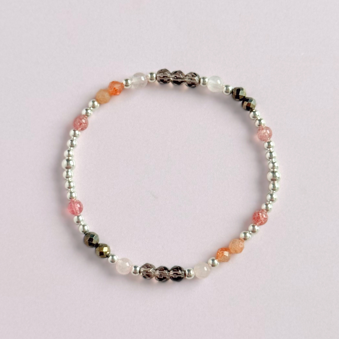 Fireside Glow inspired Winter crystal bracelet