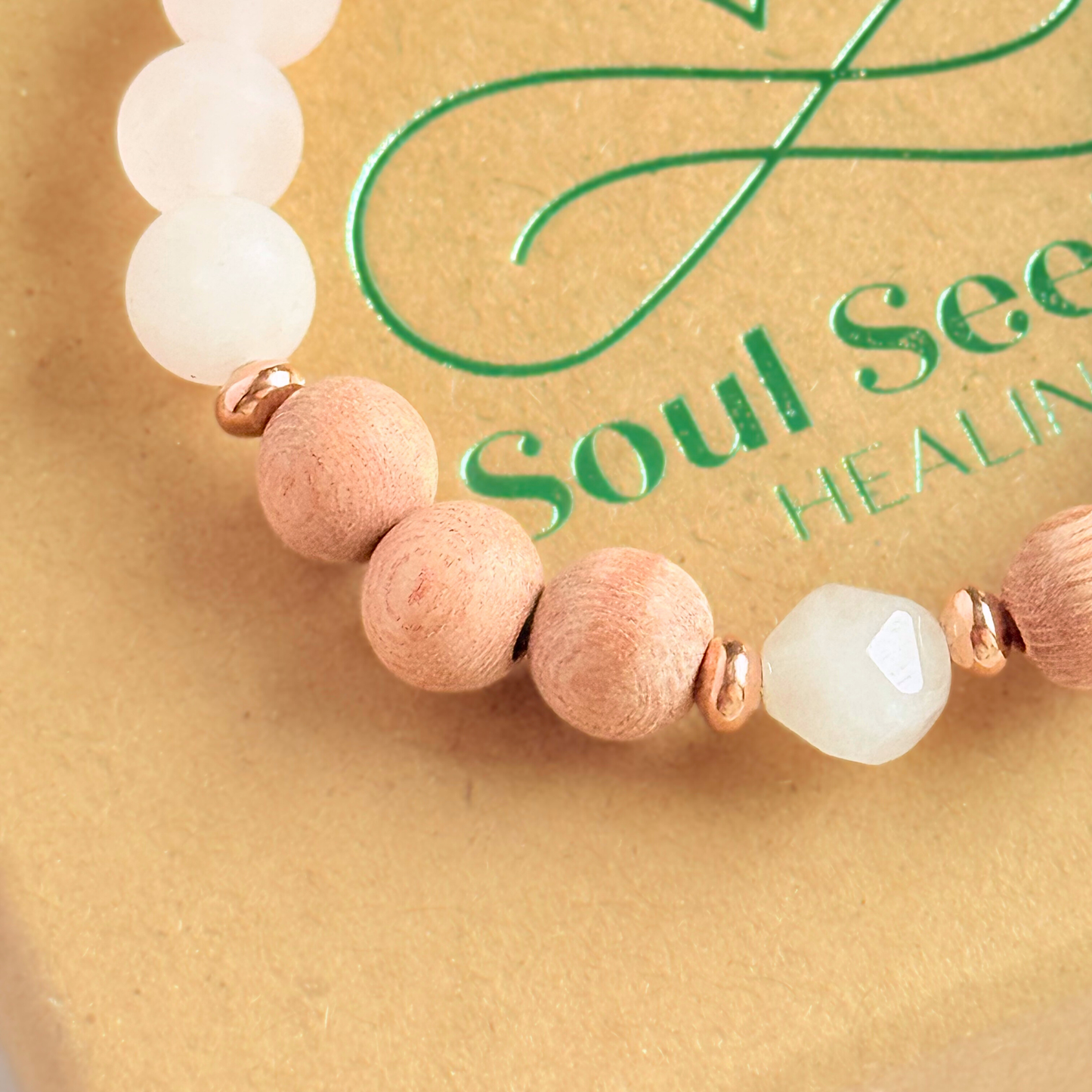 Rose Quartz essential oil aromatherapy diffuser bracelet