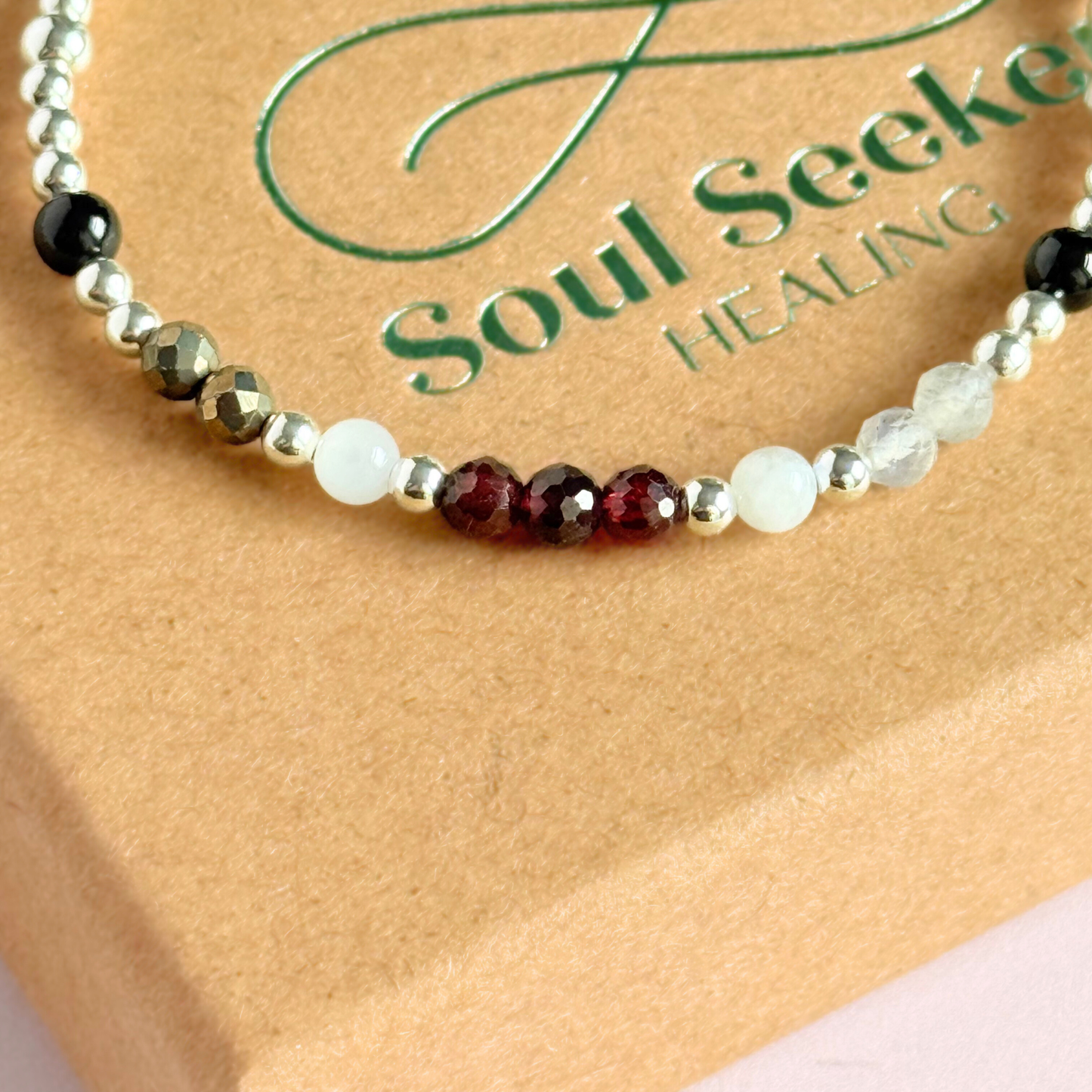 Winter Solstice inspired crystal bracelet