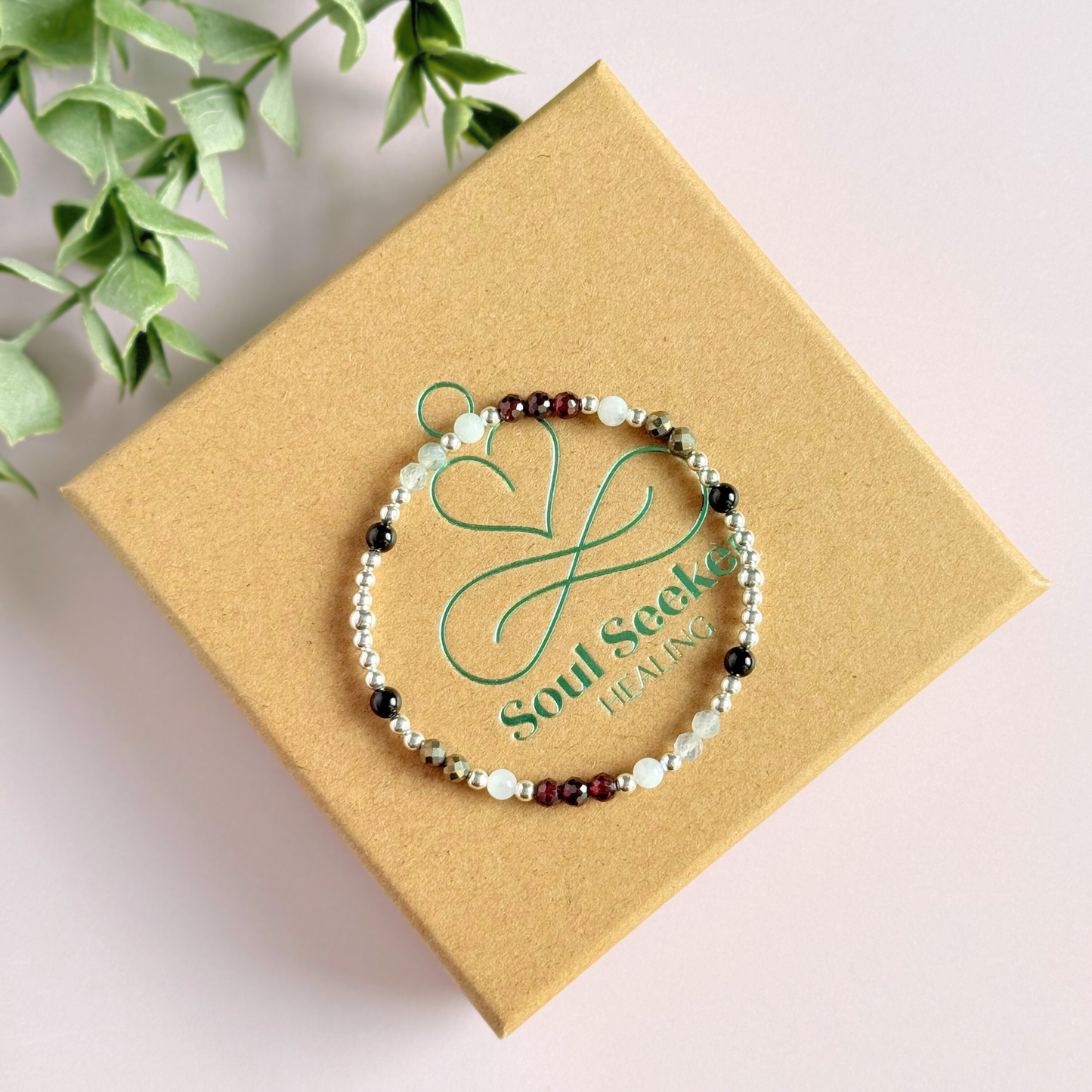 Winter Solstice inspired crystal bracelet