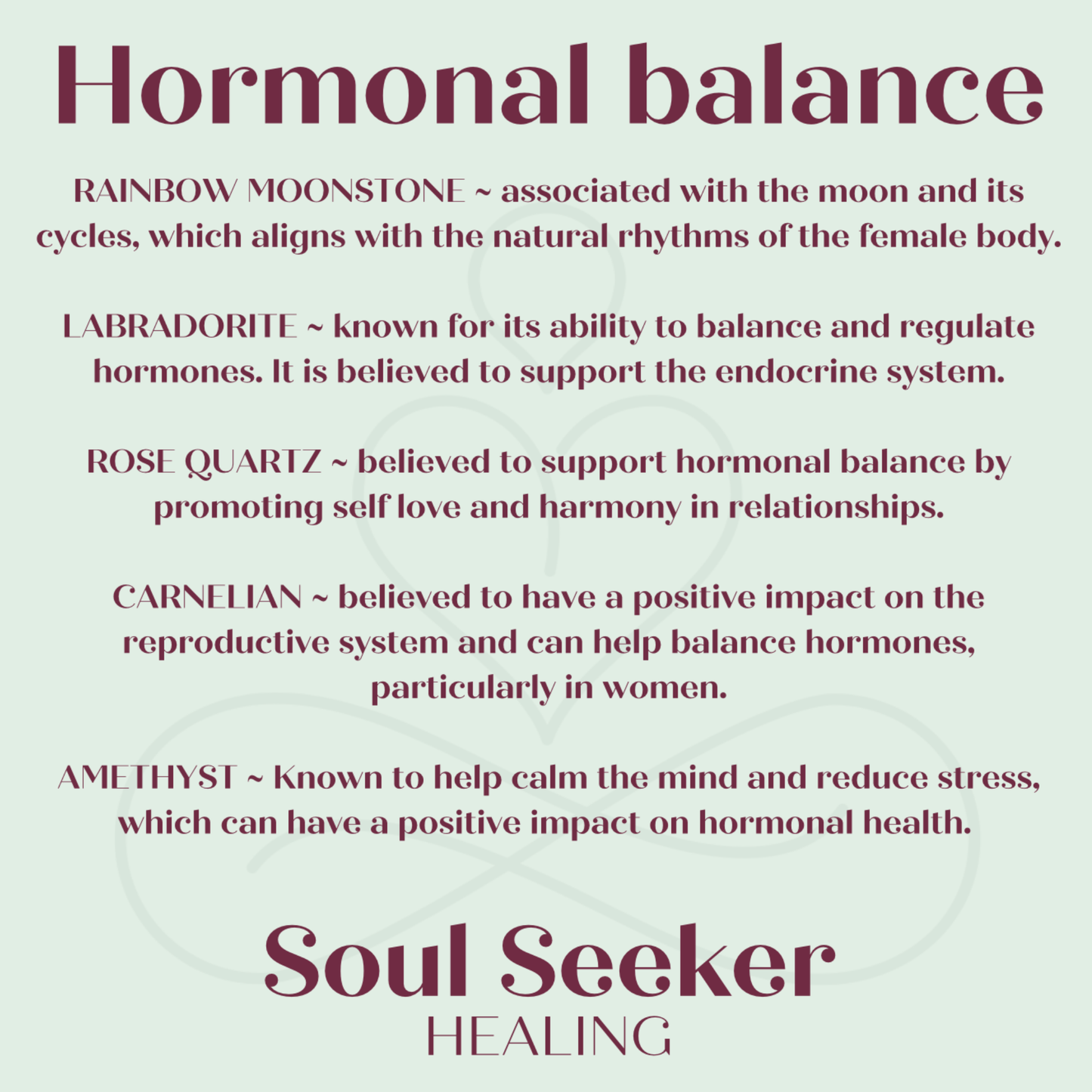 Crystals to help hormonal balance