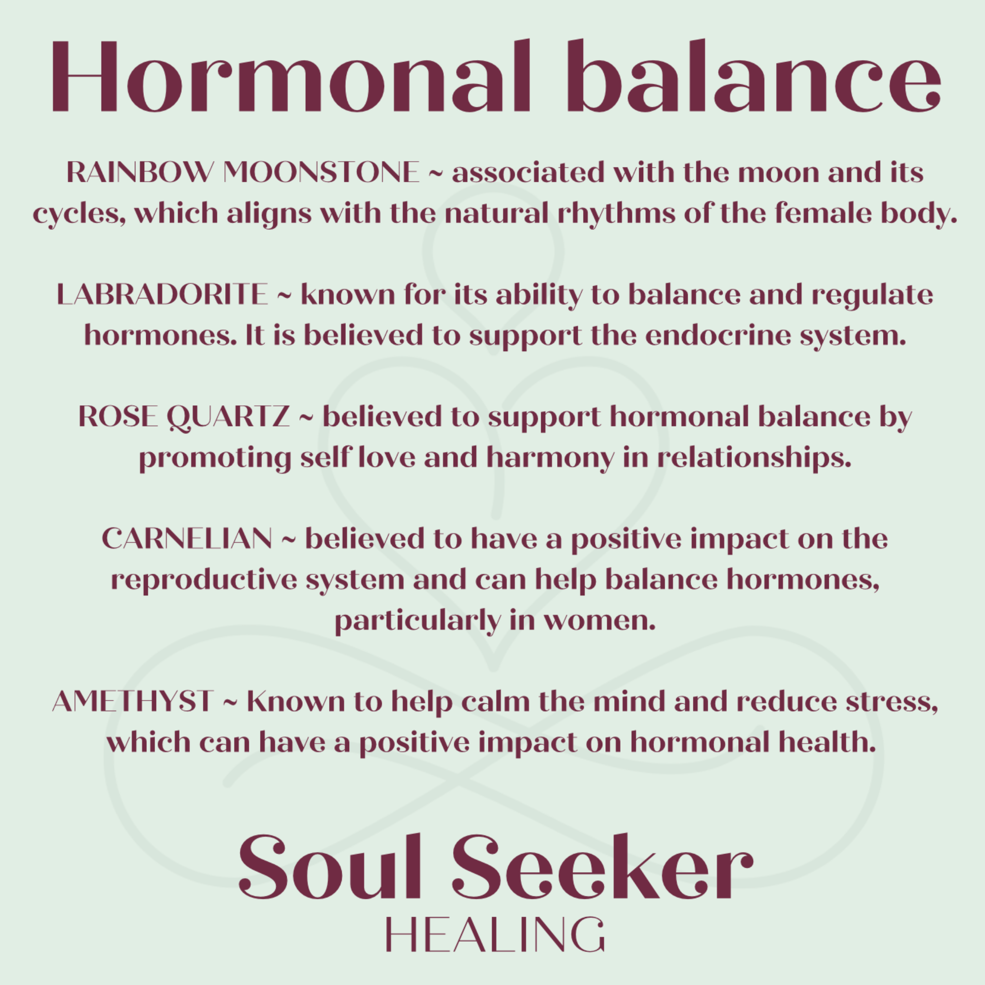 Crystals to help hormonal balance