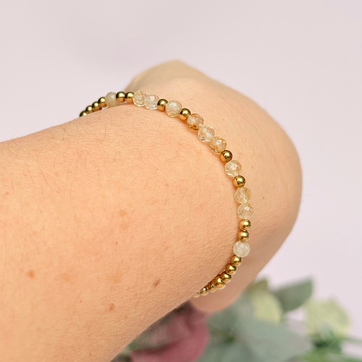 Gold Vermeil Citrine November Birthstone Bracelet