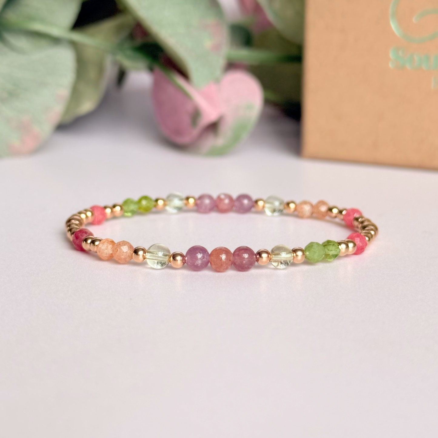 ‘Wildflower’ Inspired Spring Themed Crystal Bracelet