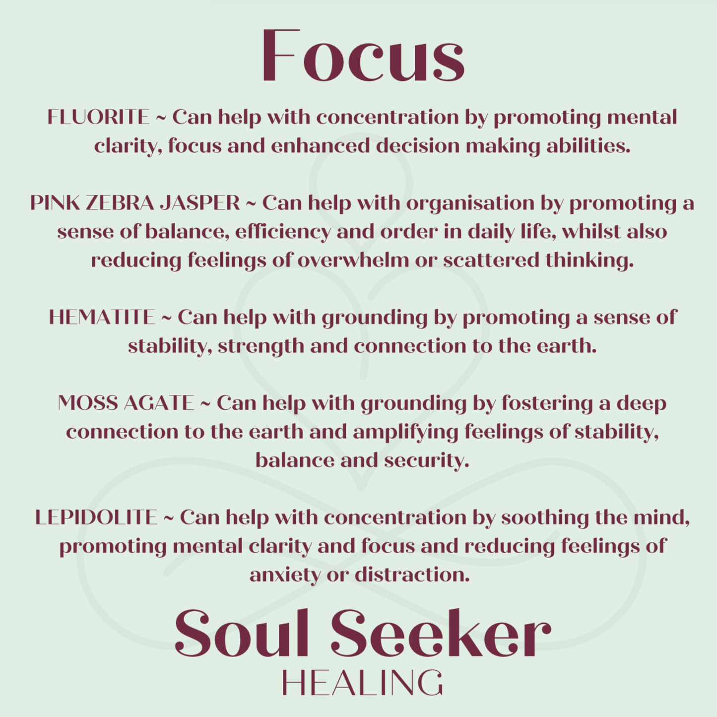 Crystals for focus