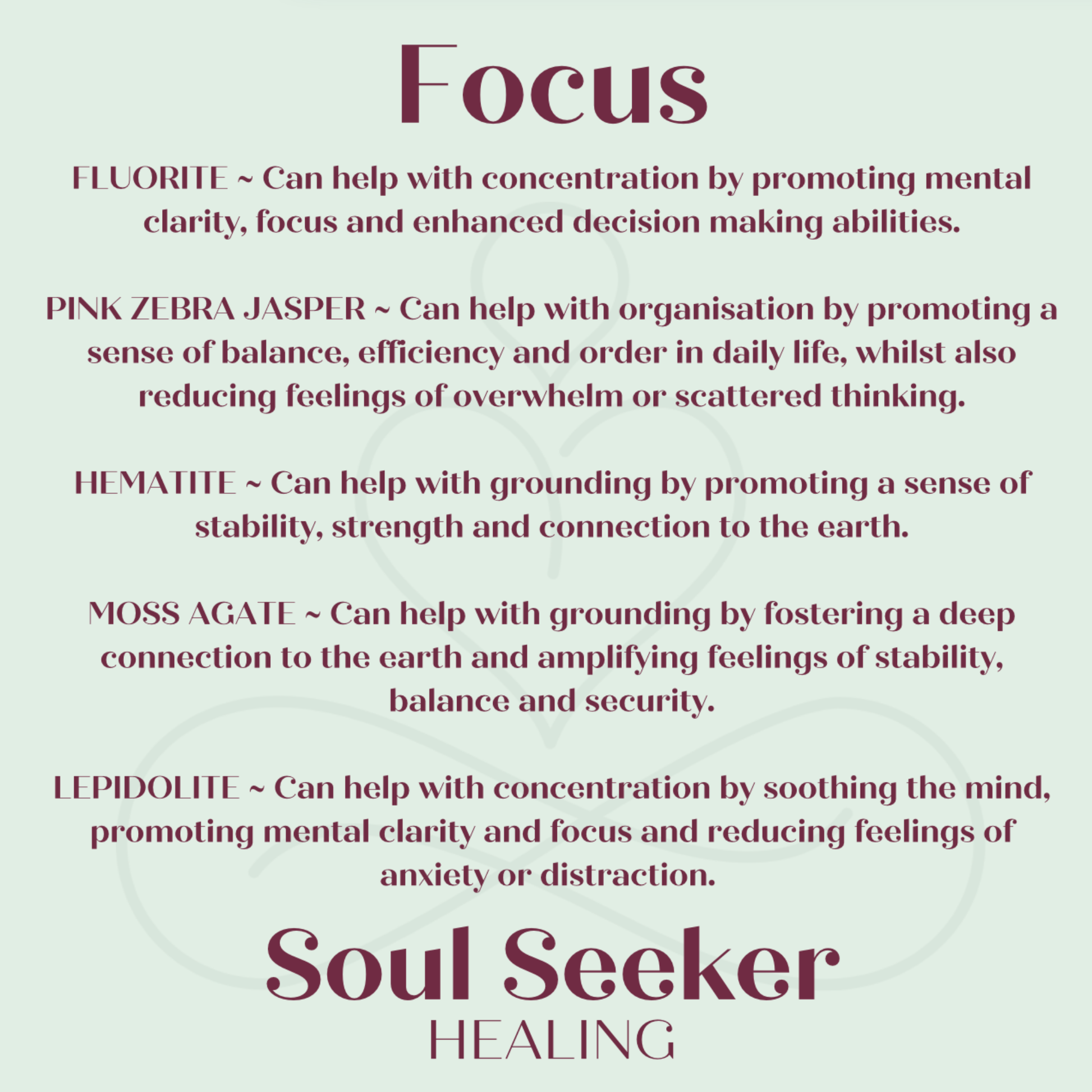 Crystals for focus