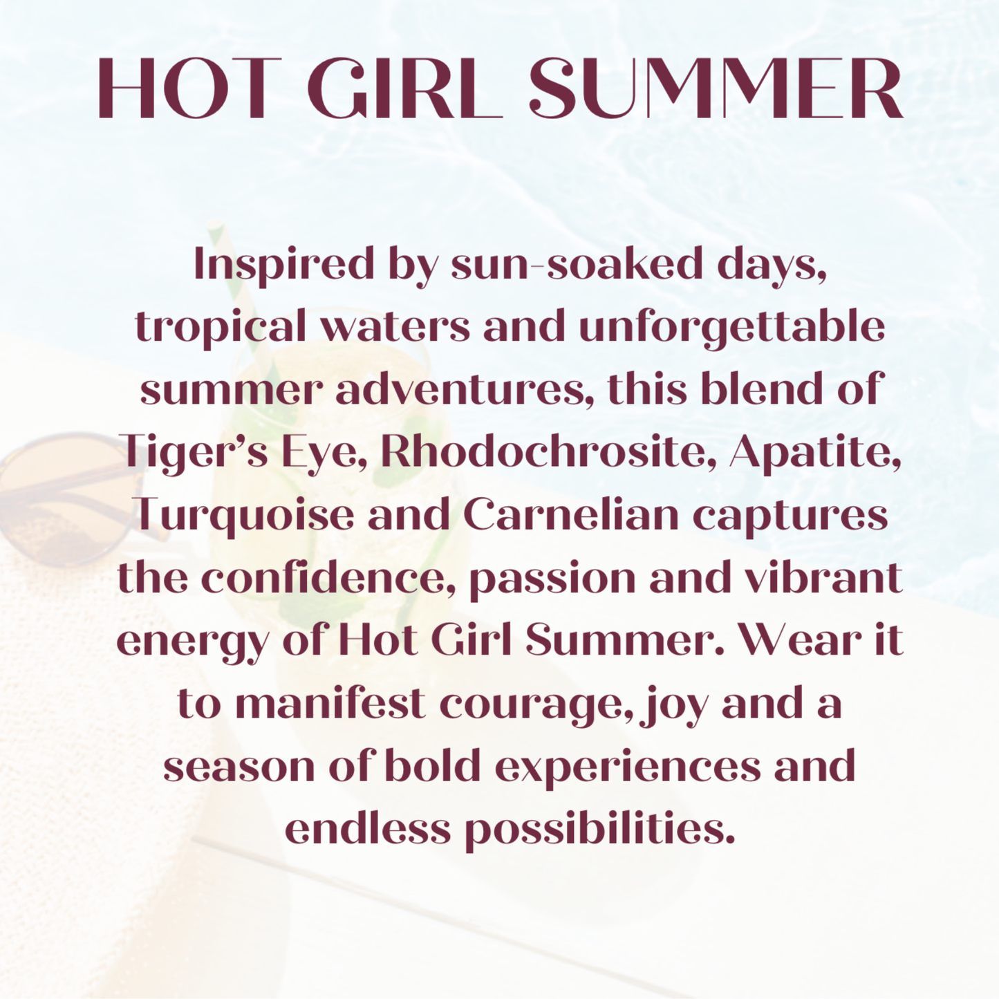 ‘Hot Girl Summer’ gold heart charm crystal bracelet