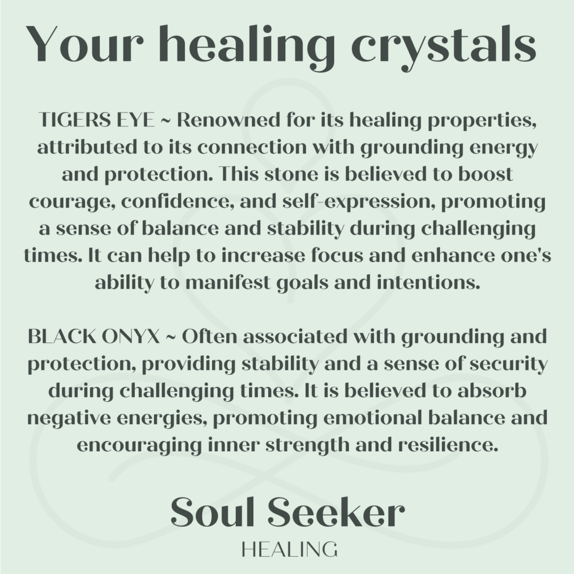 Healing properties of black onyx and tigers eye￼