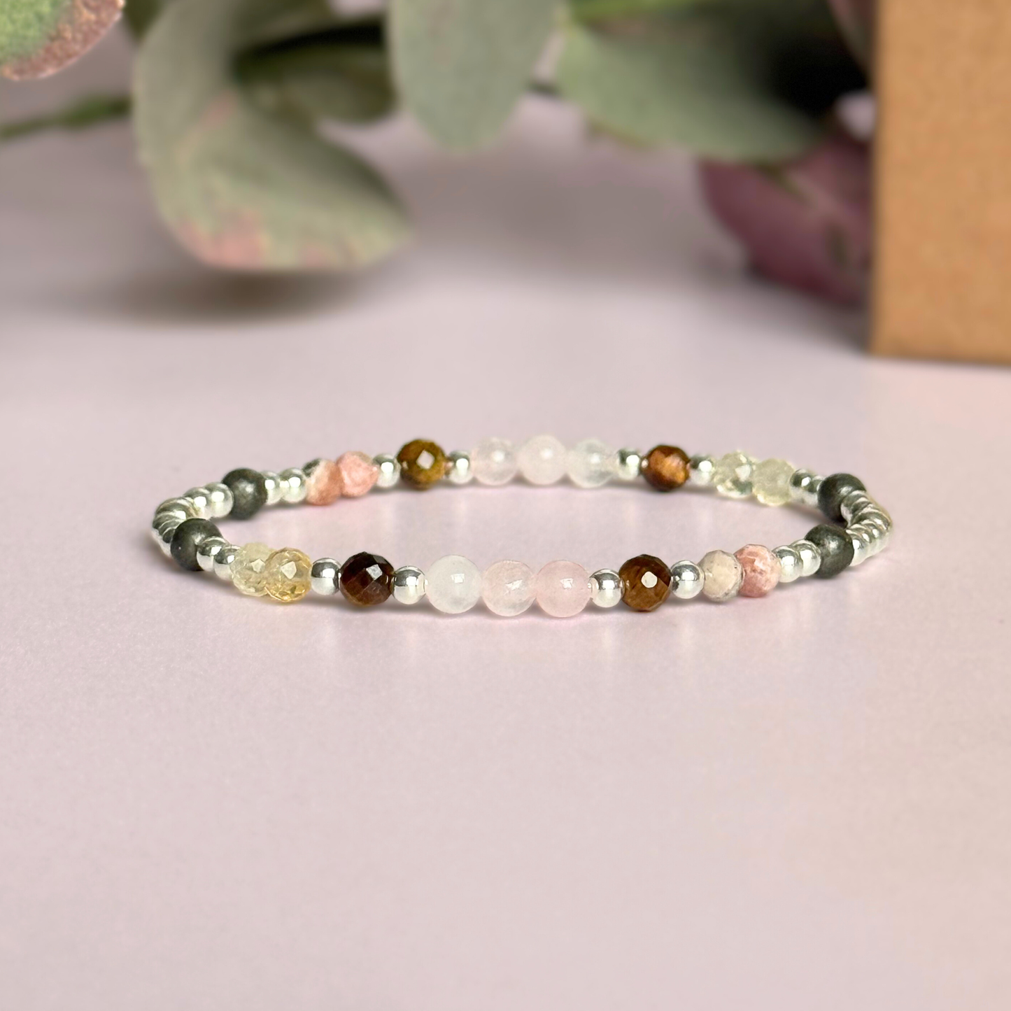 Sterling Silver crystal self confidence bracelet
