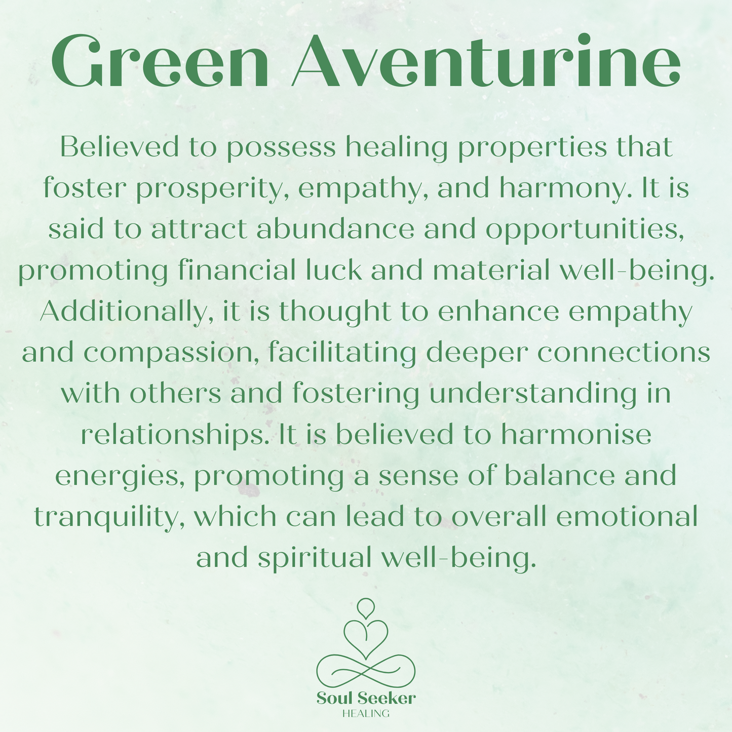 Green aventurine benefits, green aventurine healing properties