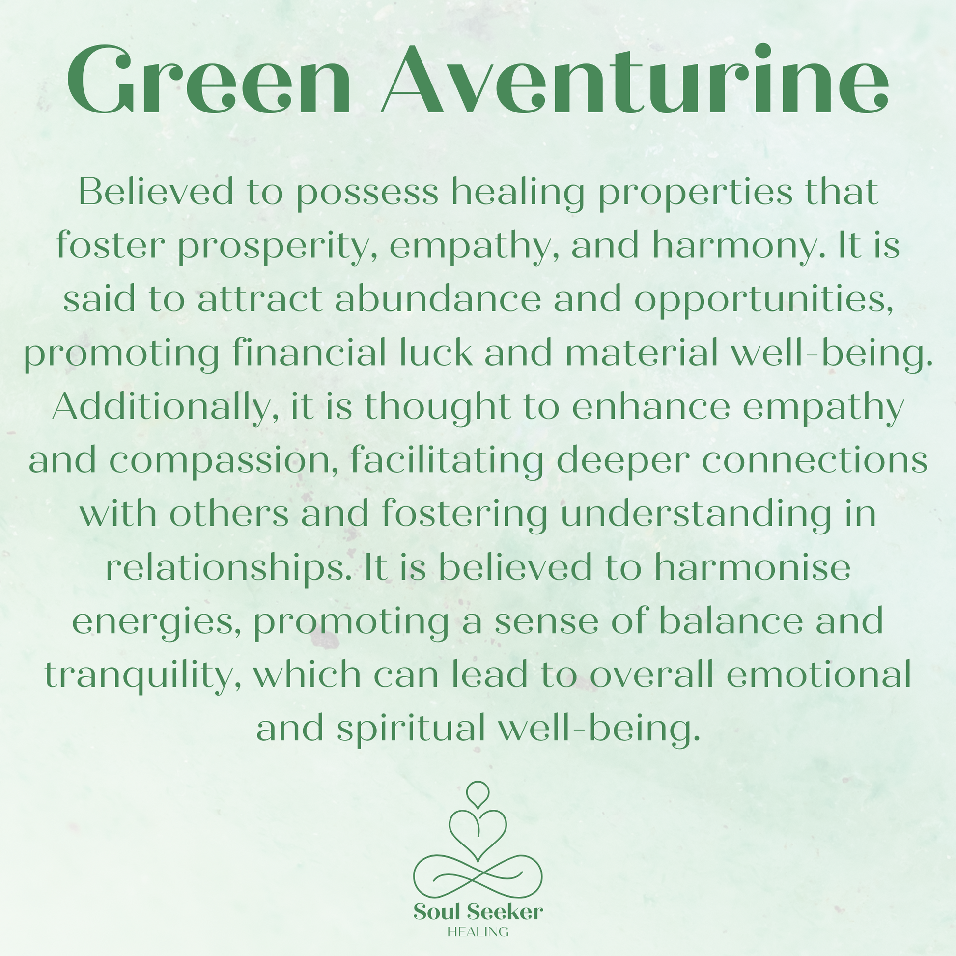 Green aventurine benefits, green aventurine healing properties