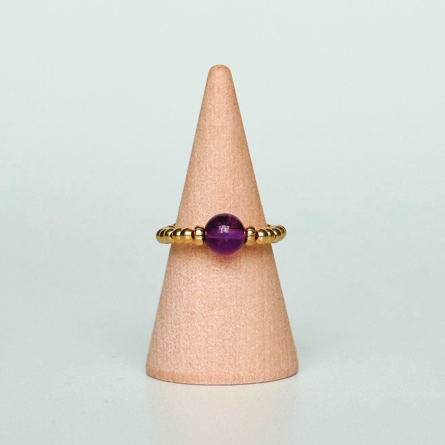 Amethyst gold vermeil ring